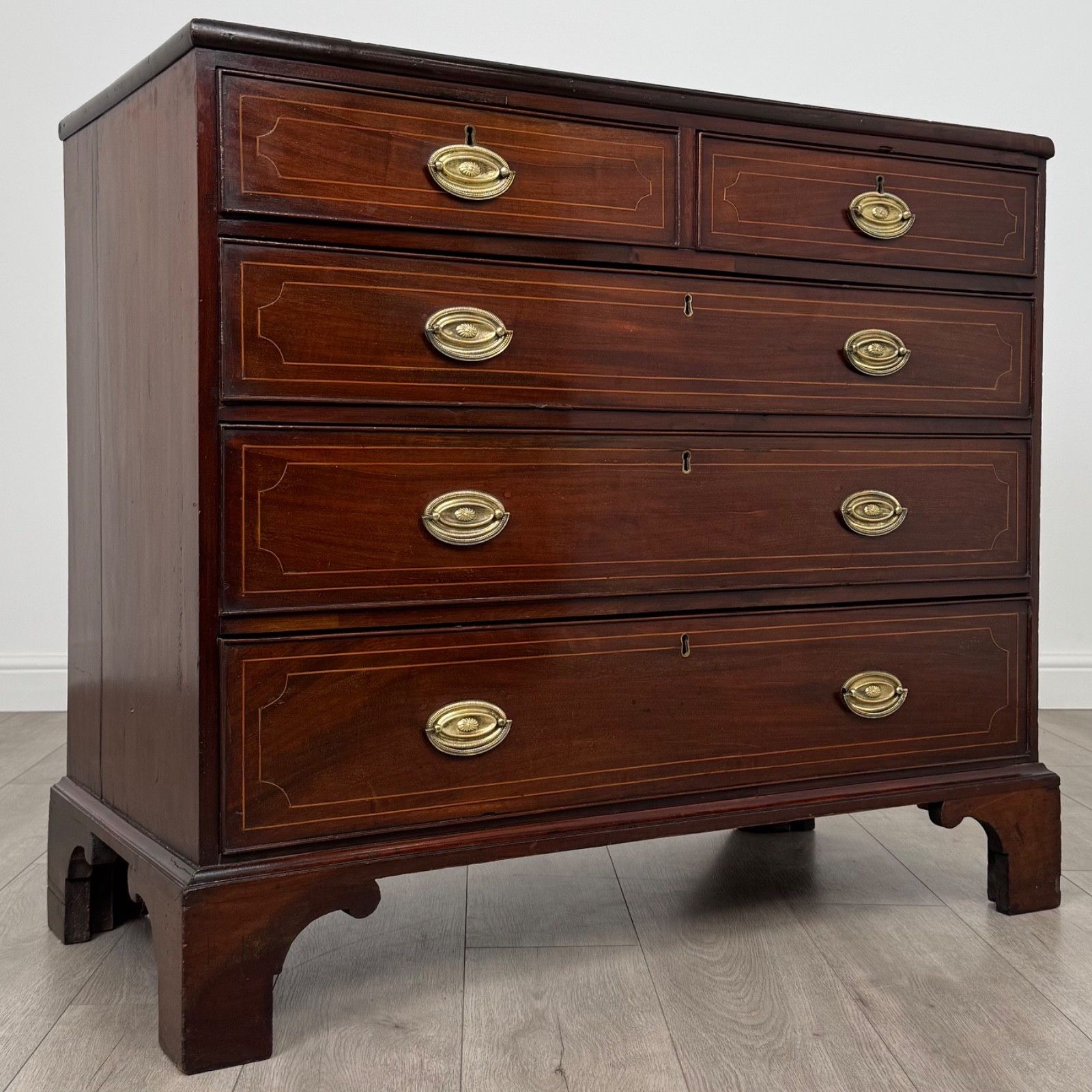 Antique 18th Century Good Quality Mahogany Chest Of Drawers photo vintage