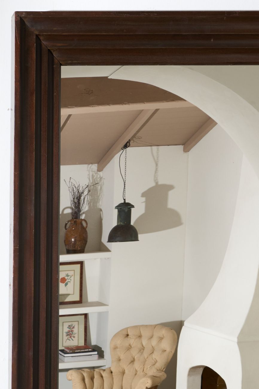 Unusual 20th Century African Hardwood Moulded Mirror photo for sale