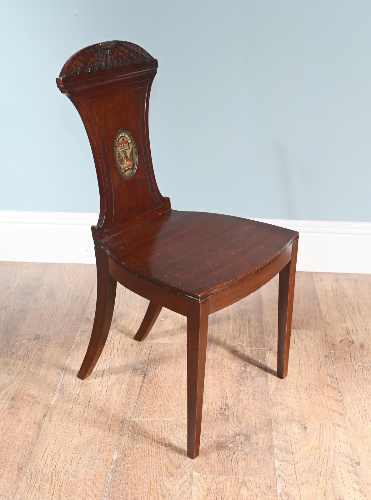 Period Regency Hall Chair Mahogany 1810 Accent photo Furniture