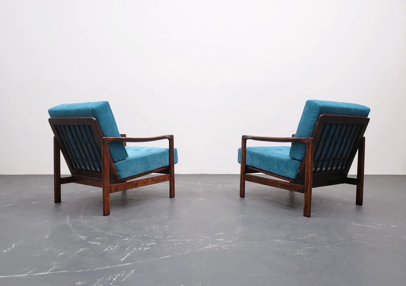 One Left   1960's Mid Century Lounger By Baczyk In Turquoise photo furniture
