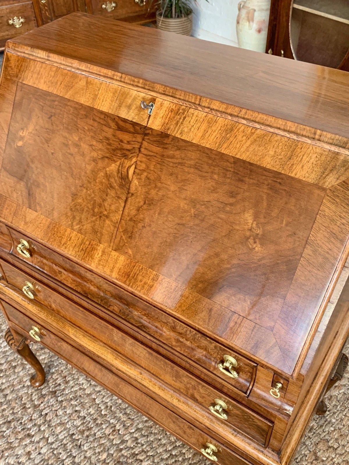 Queen Anne Style Walnut Bureau photo 925.0
