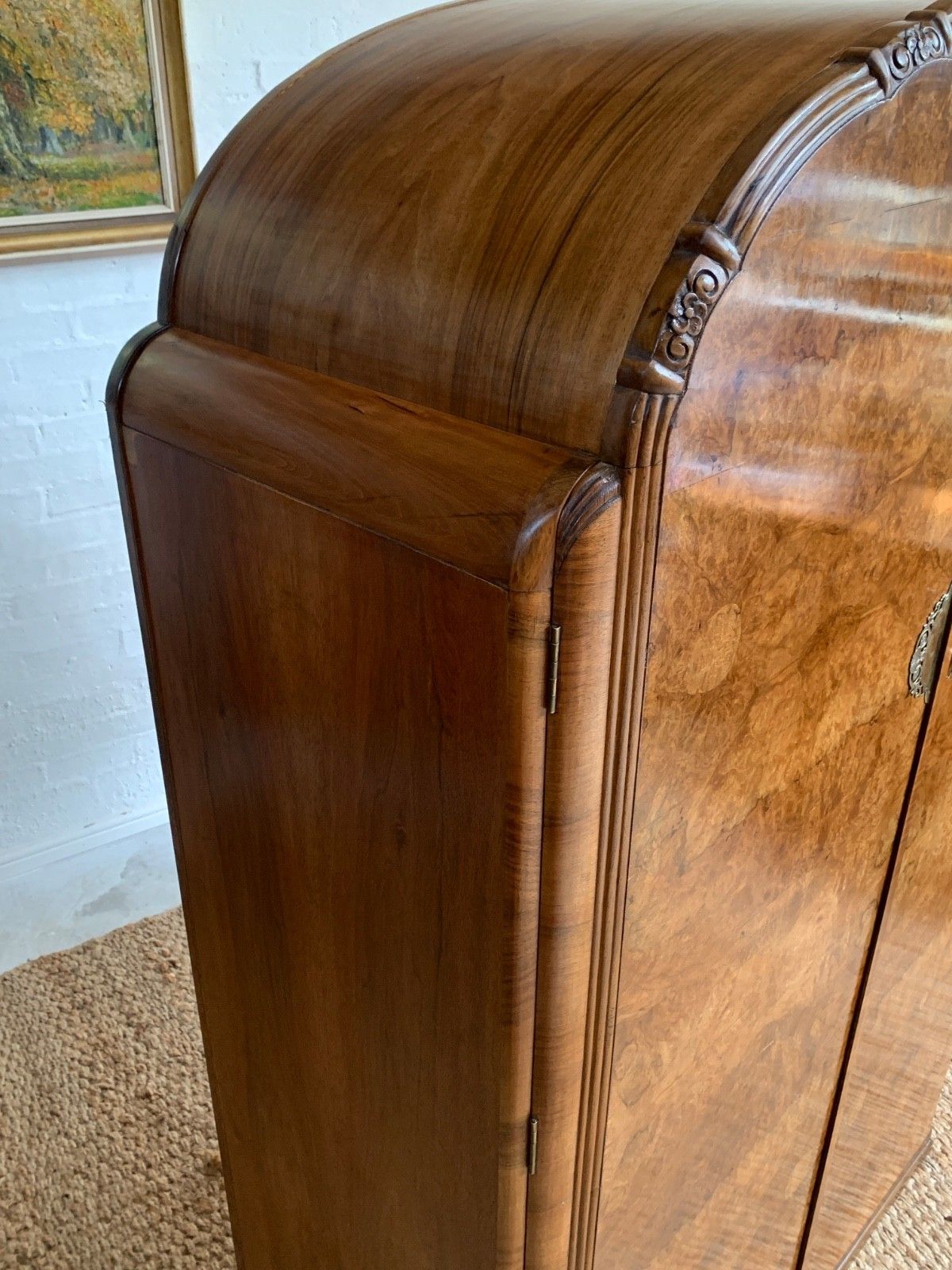 Art Deco Figured Walnut Double Wardrobe photo 1650.0