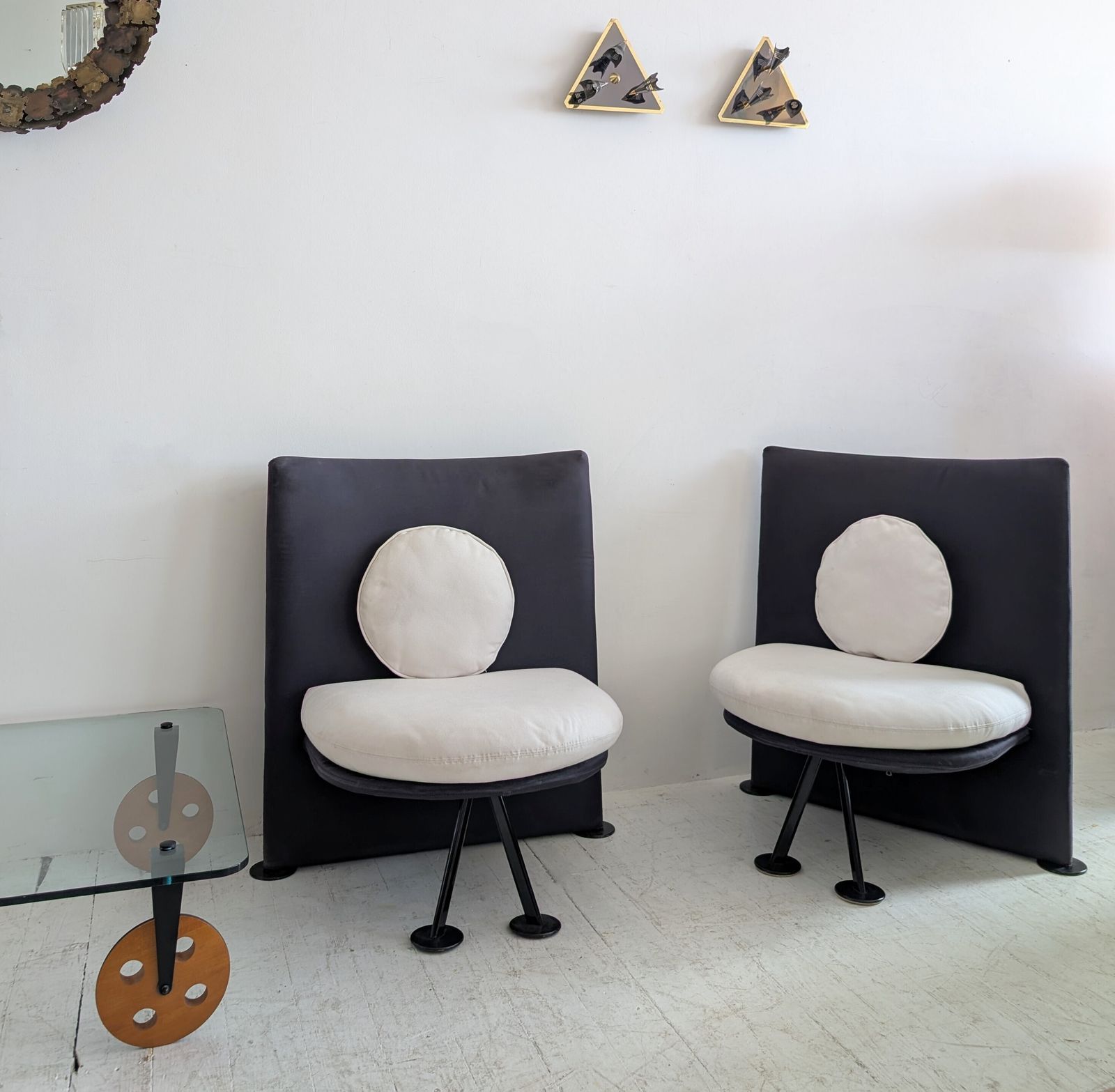 photo buy Unusual Postmodern Lounge Chairs, Starck Miss Wirt Style, 1980s. Two Available