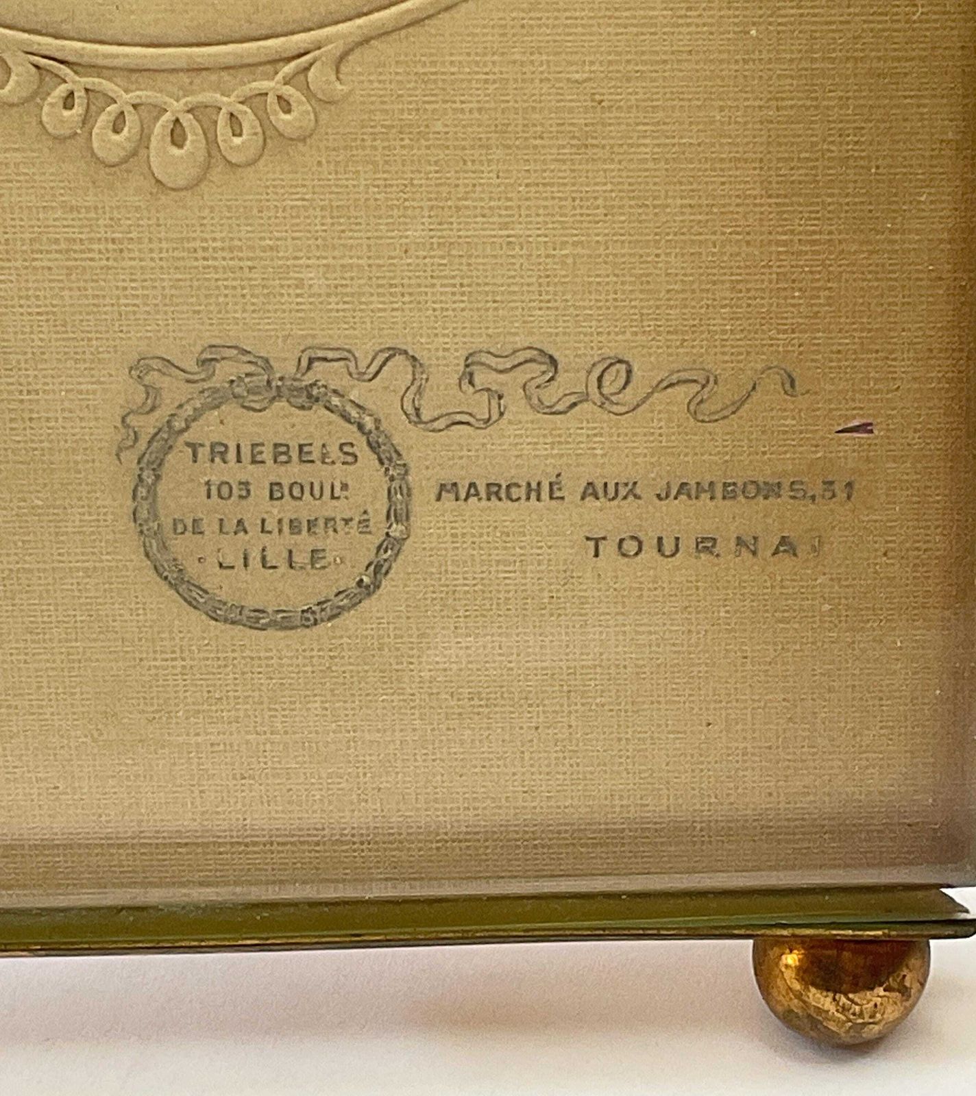 photo furniture Antique French Gilt Metal And Crystal Glass Photo' Frame, C1890.