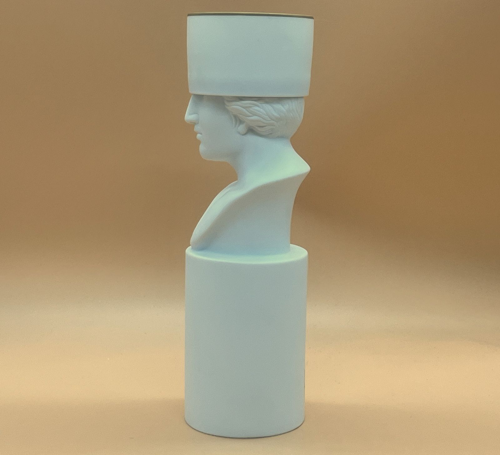 Ginori 1735 Porcelain 11 Letterato Pure White Candle Holder By Luca Nichetto. photo for sale