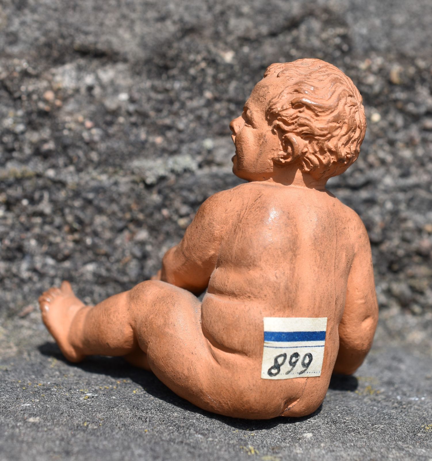 Art Pair Of Seated Terracotta Putti (Circa 1870) photo