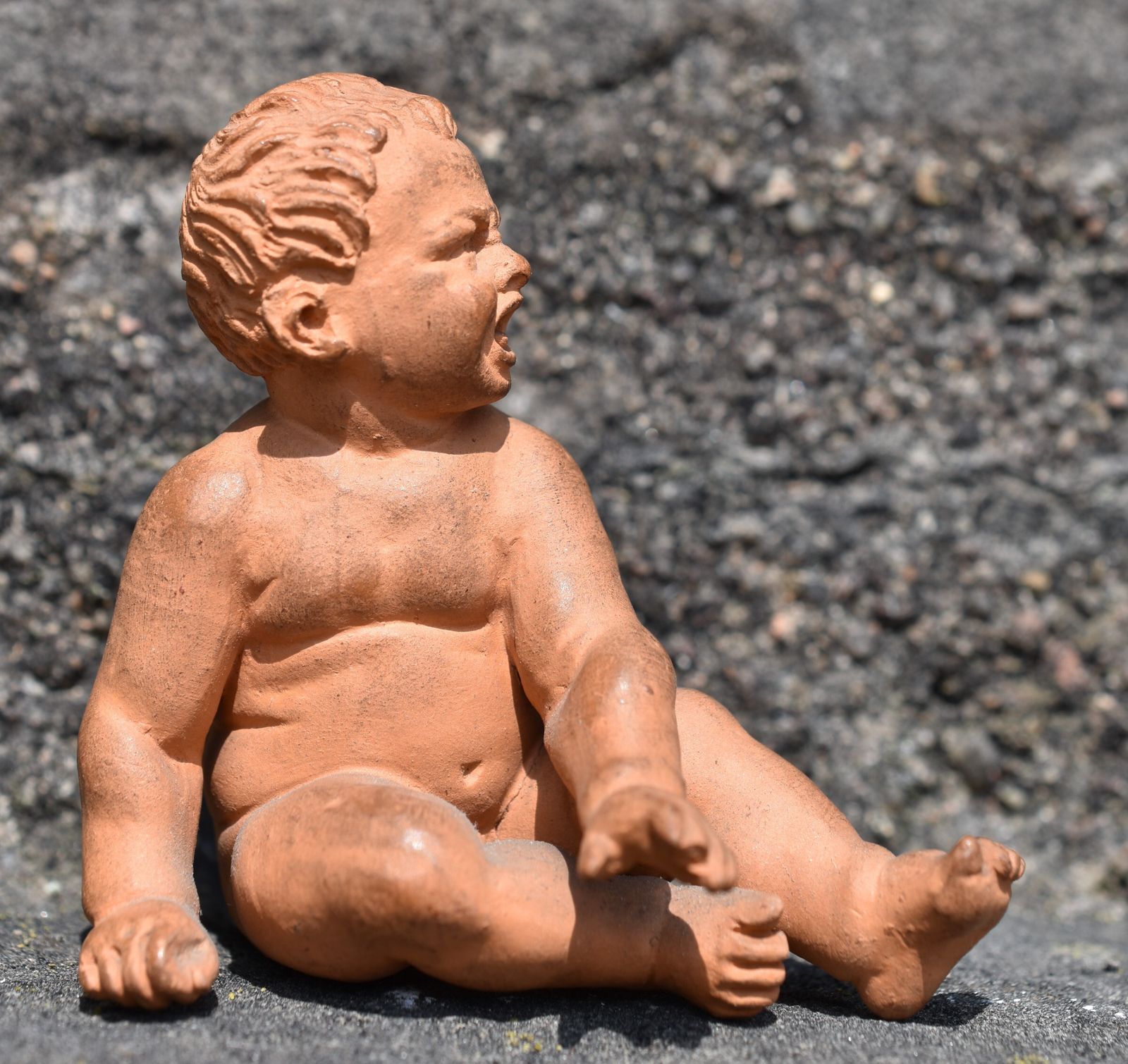 photo vinterior Pair Of Seated Terracotta Putti (Circa 1870)