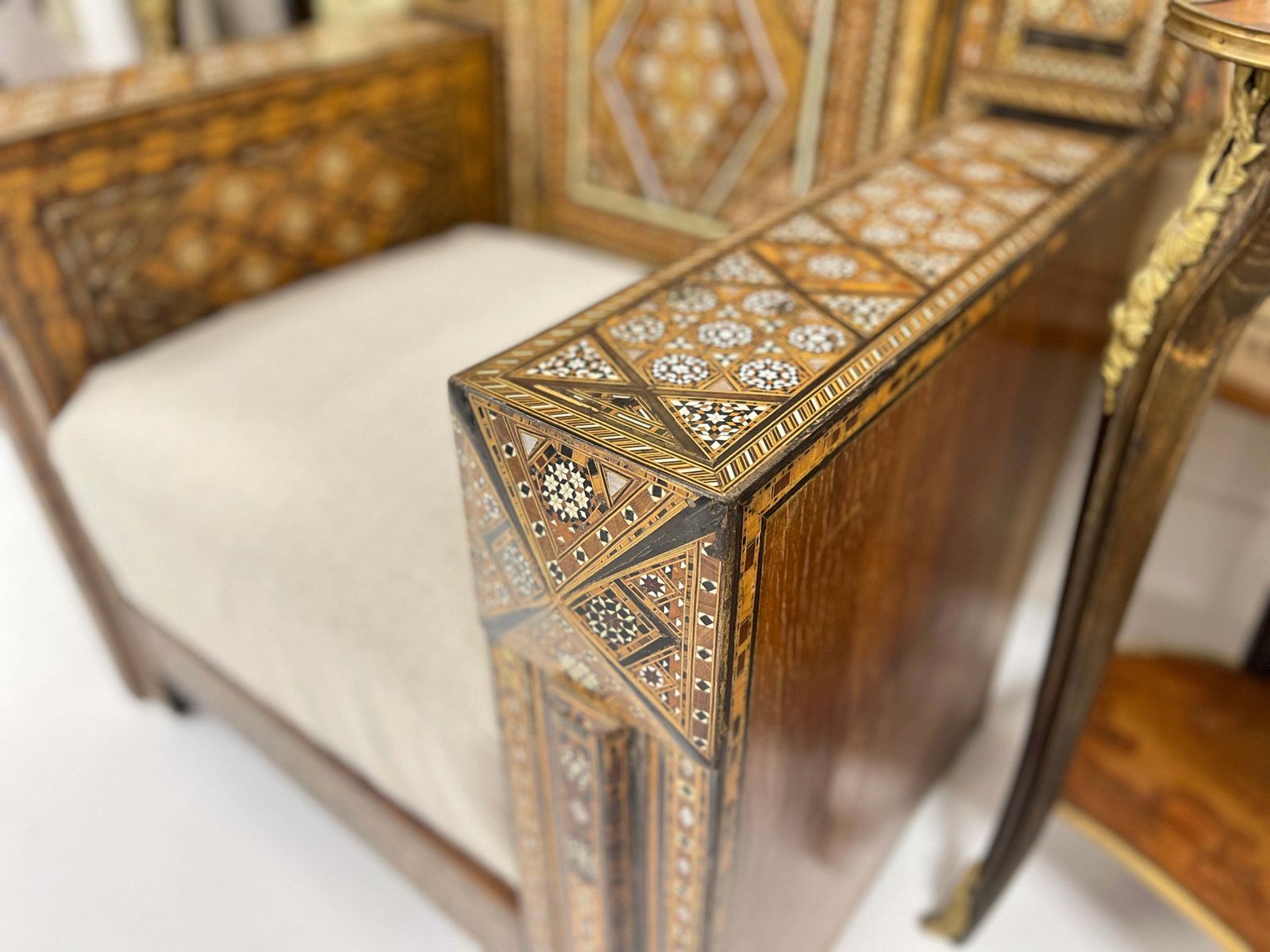 19th Century Moroccan Inlaid Club Chair photo vinterior