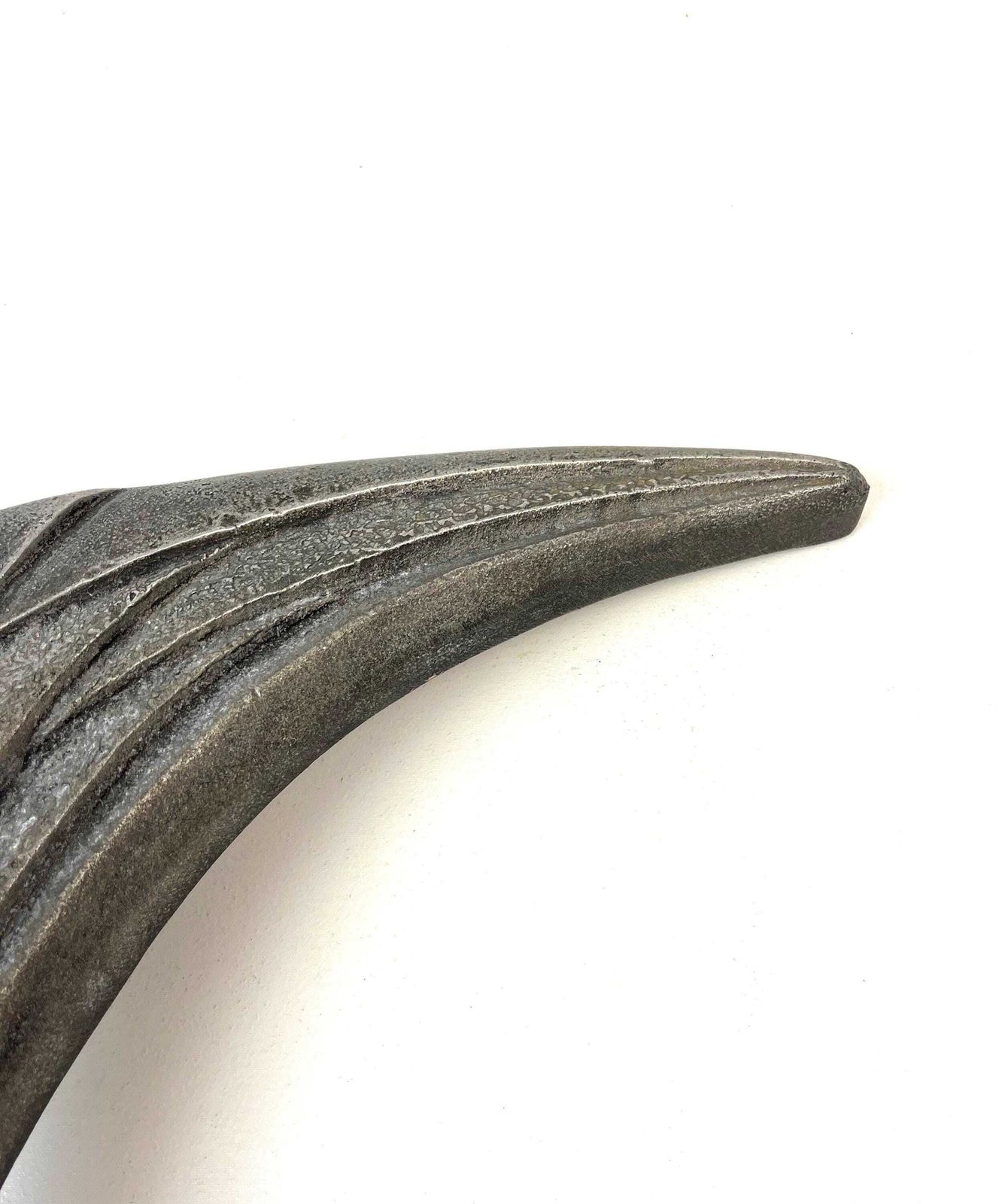 Rare Large Mid Century Solid Abstract Brutalist Metal Cast Door Handle photo for sale