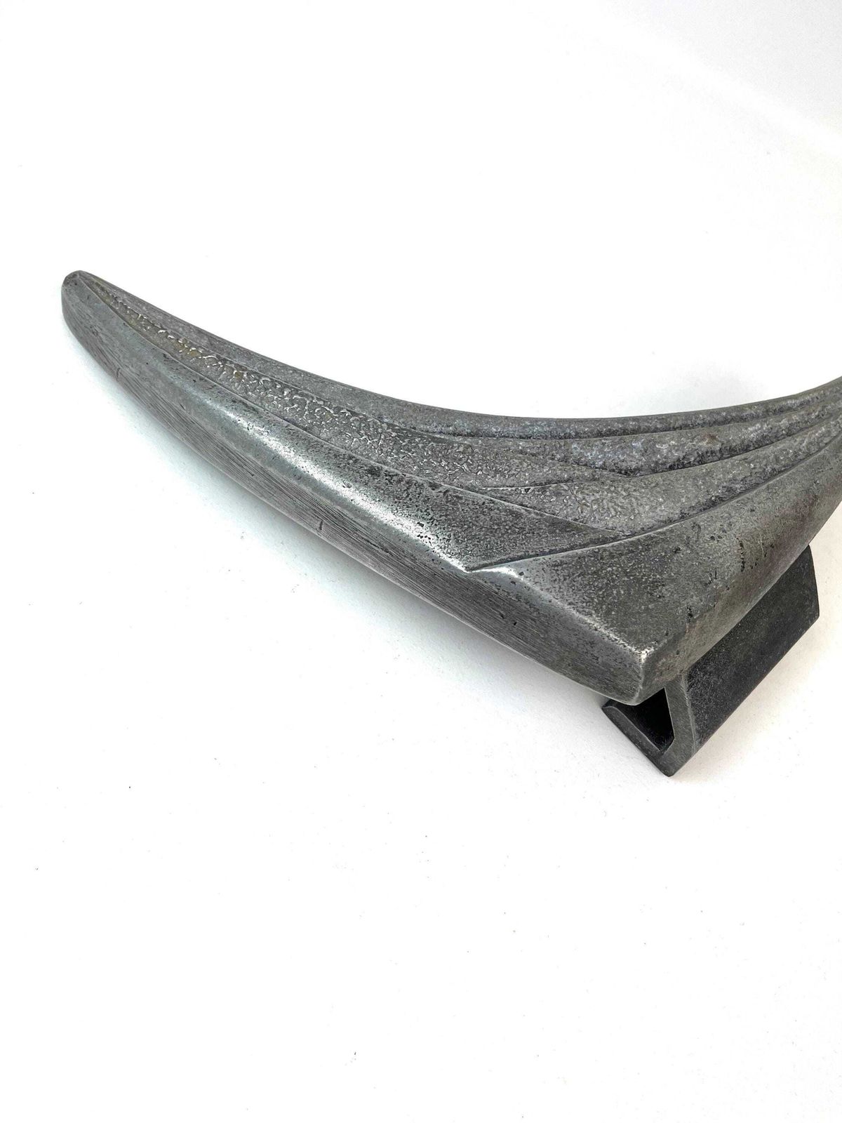 Rare Large Mid Century Solid Abstract Brutalist Metal Cast Door Handle photo buy