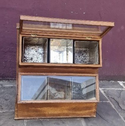 Vintage 1920 Biscuit Shop Display Cabinet photo 850.0