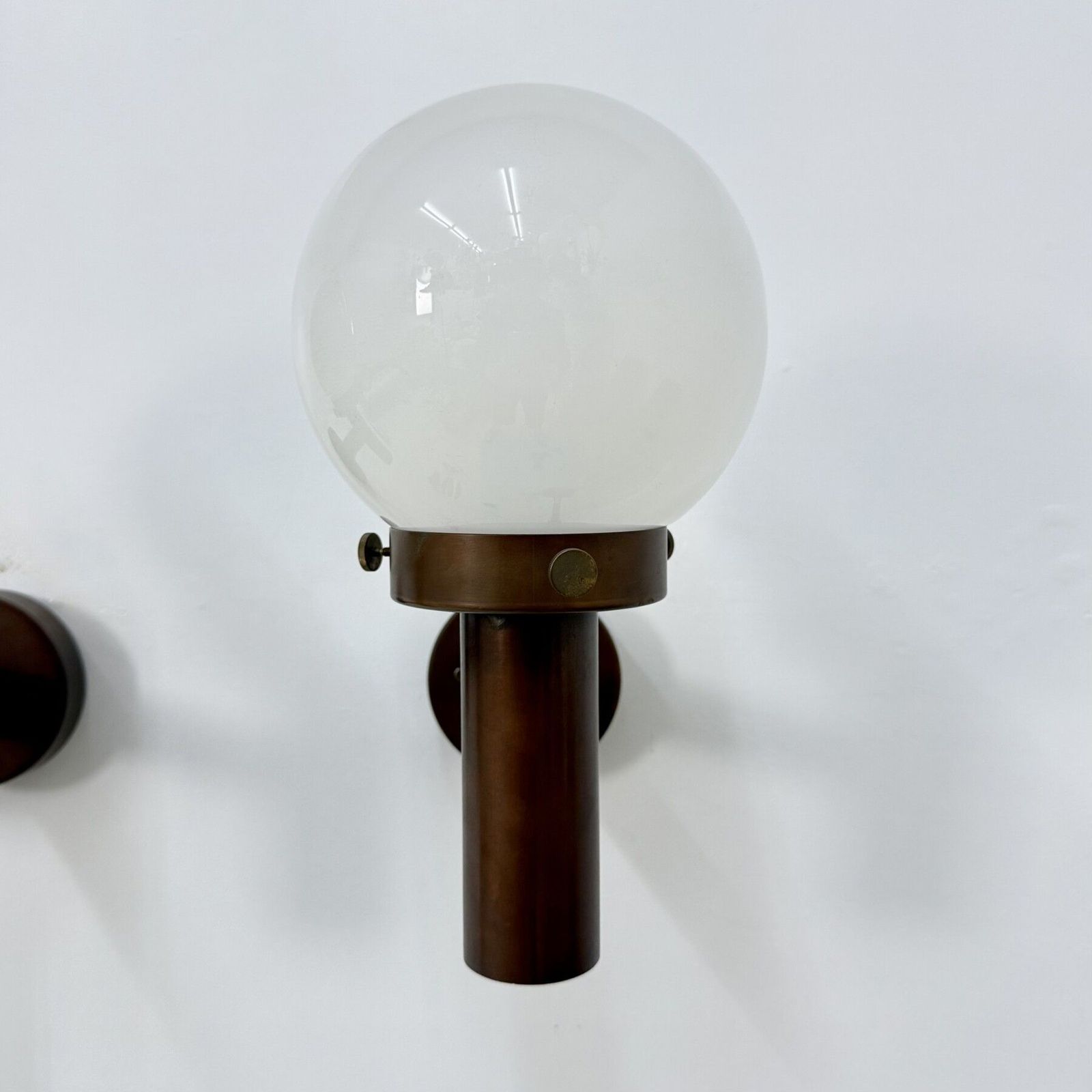 1925.0 Set Of 2 Globe Glass Wall Lamps Sconces By Lisa Pape Sweden , 1970s photo