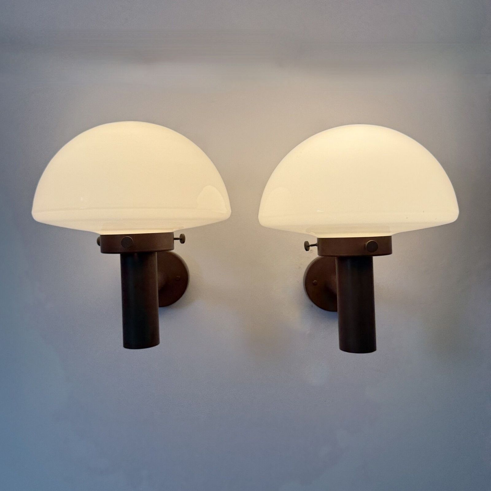 1925.0 Set Of 2 Globe Glass Wall Lamps Sconces By Lisa Pape Sweden , 1970s photo