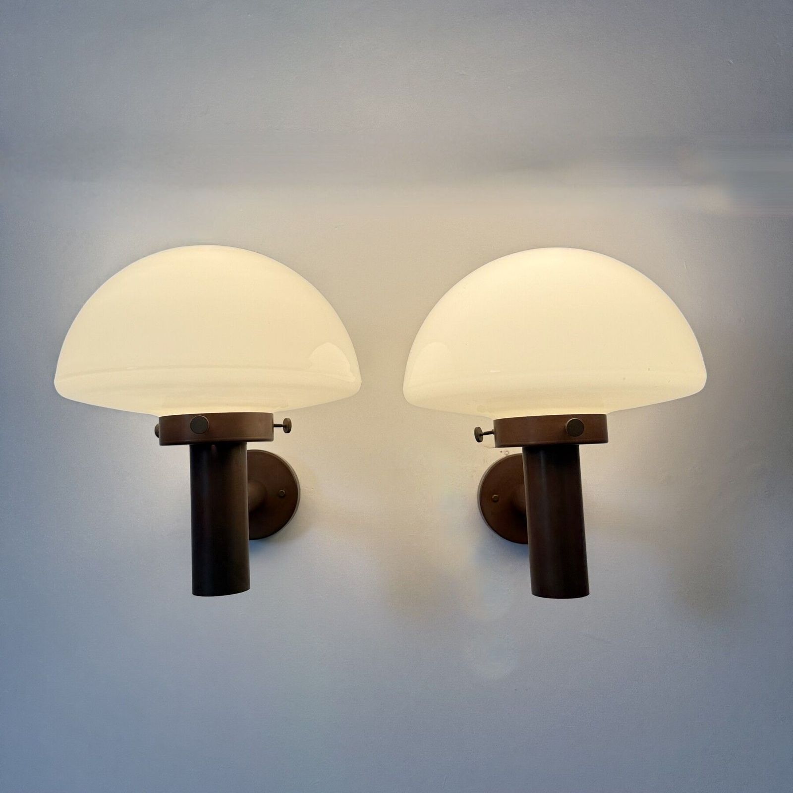 photo buy Set Of 2 Globe Glass Wall Lamps Sconces By Lisa Pape Sweden , 1970s
