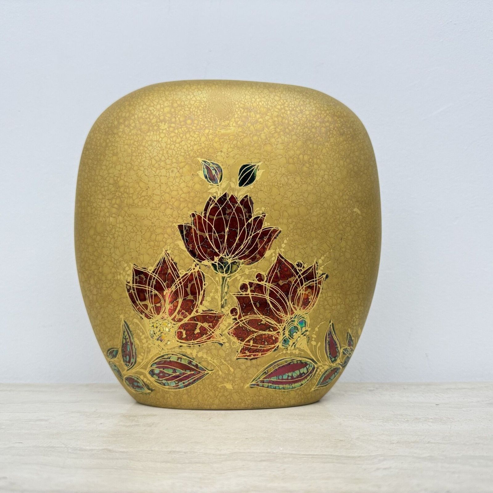 Zeldzame Bjørn Wiinblad Voor Rosenthal Vaas Met Goudkleurig Decor, Jaren 1970 photo furniture