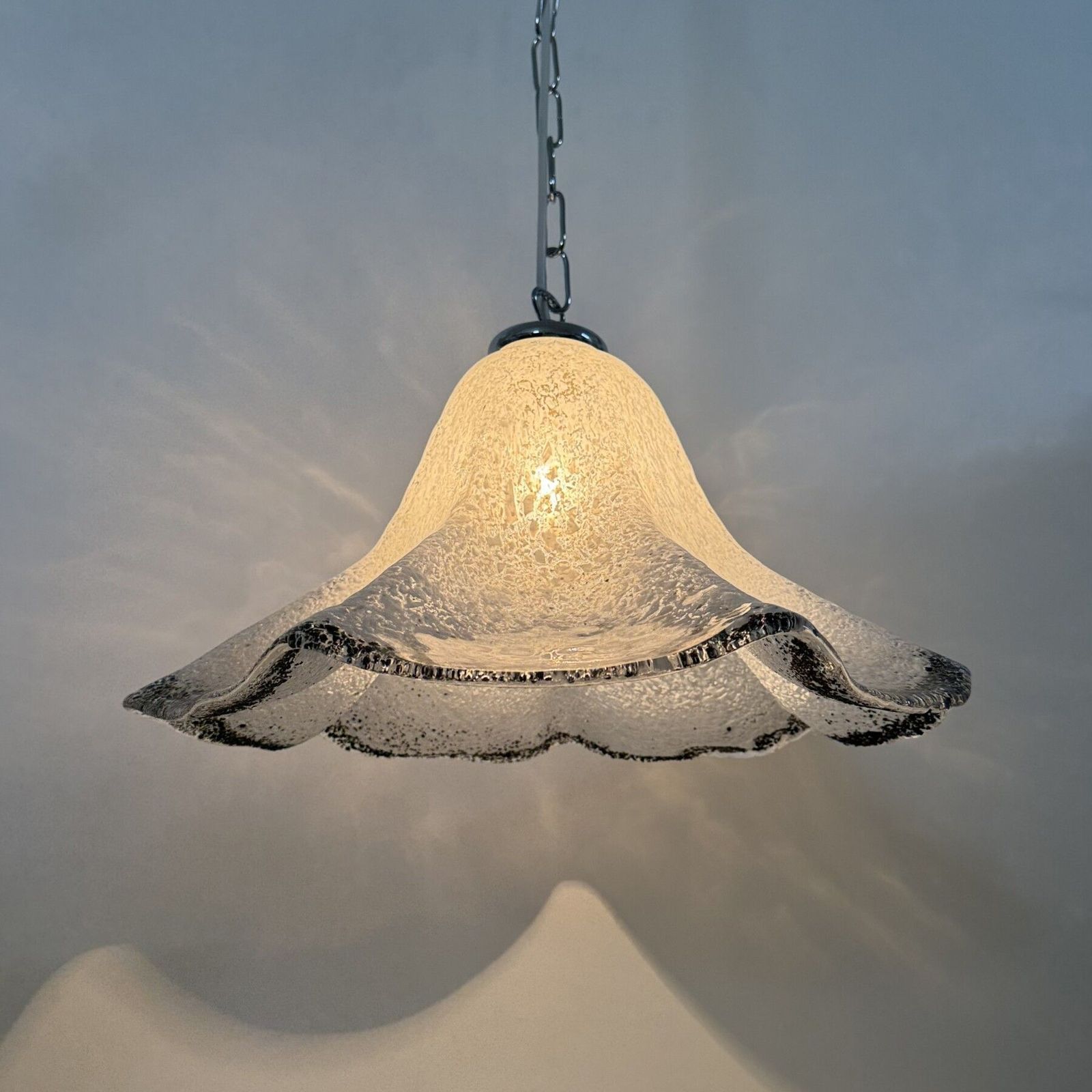 photo furniture Mid Century Murano Glazen Hanglamp Van Mazzega, Jaren 1970
