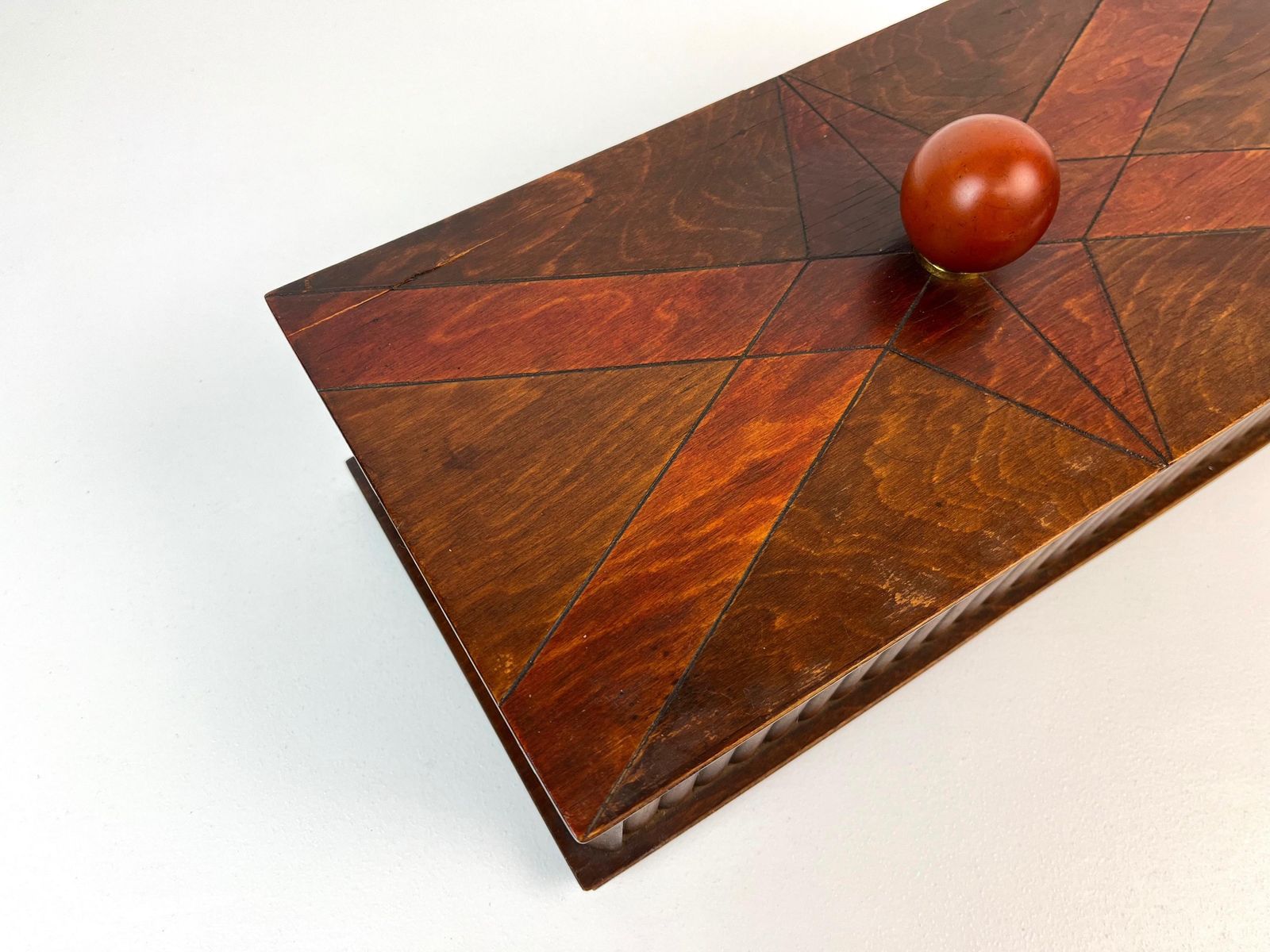 Rare Large Antique Art Deco Wooden Jewelry Box Germany 1920 photo for sale