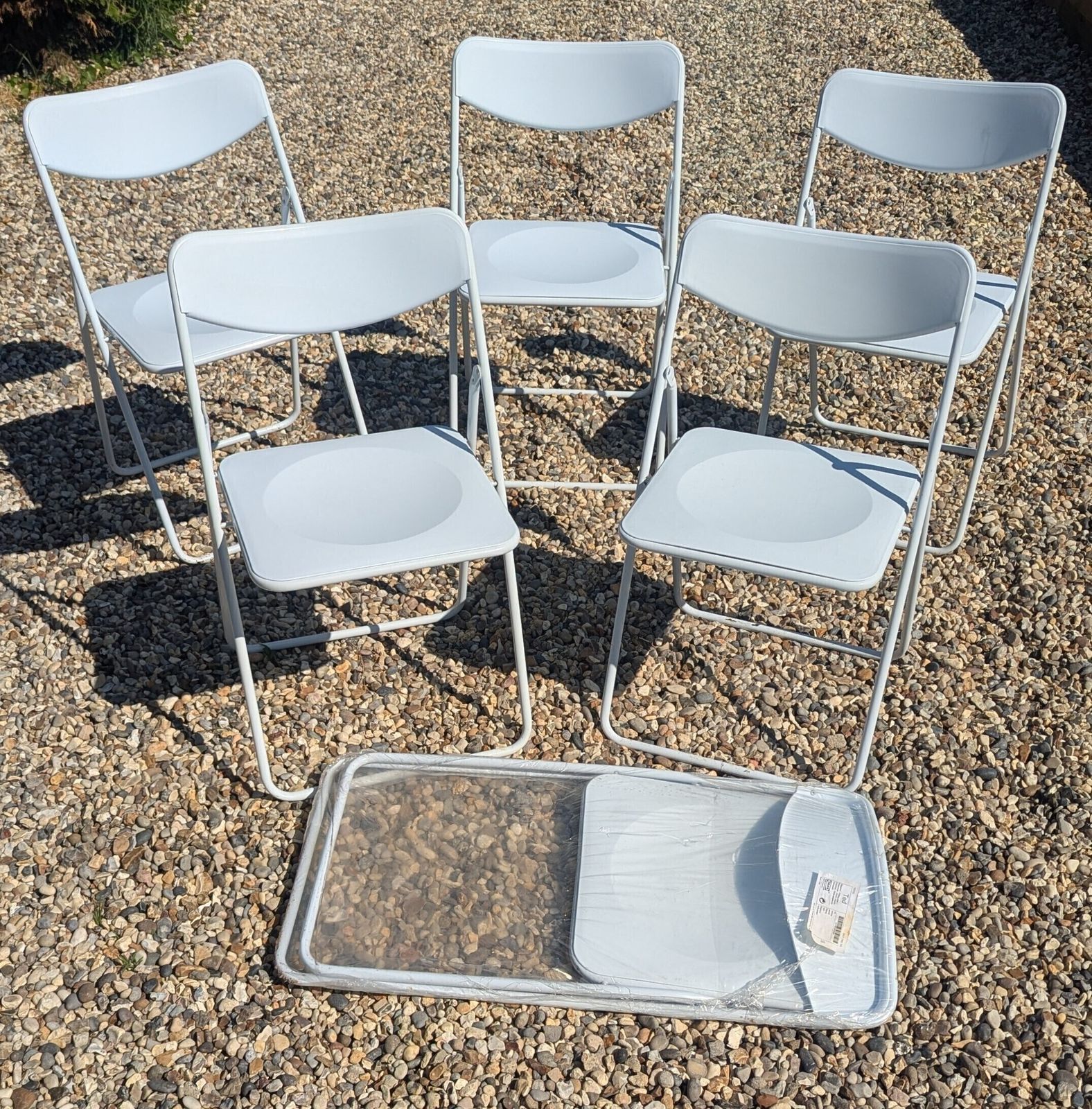 White Ikea Ted Folding Chairs By Niels Gammelgaard ( 1990s)   One Left