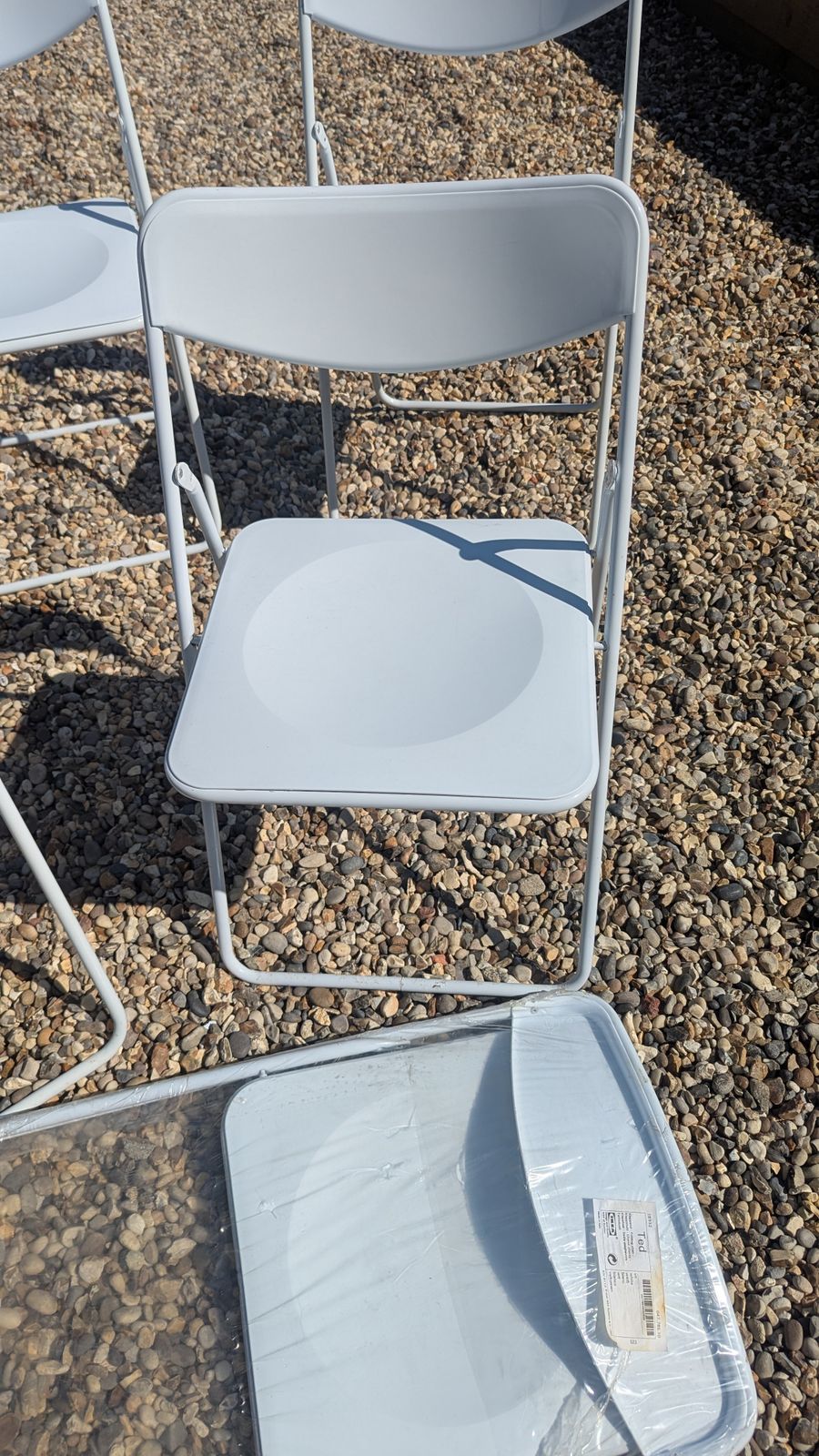 White Ikea Ted Folding Chairs By Niels Gammelgaard ( 1990s)   One Left photo Furniture
