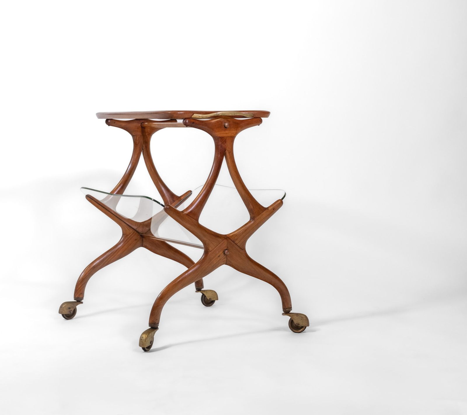 photo vinterior Mid Century Italian Cesare Lacca Bar Cart Trolley