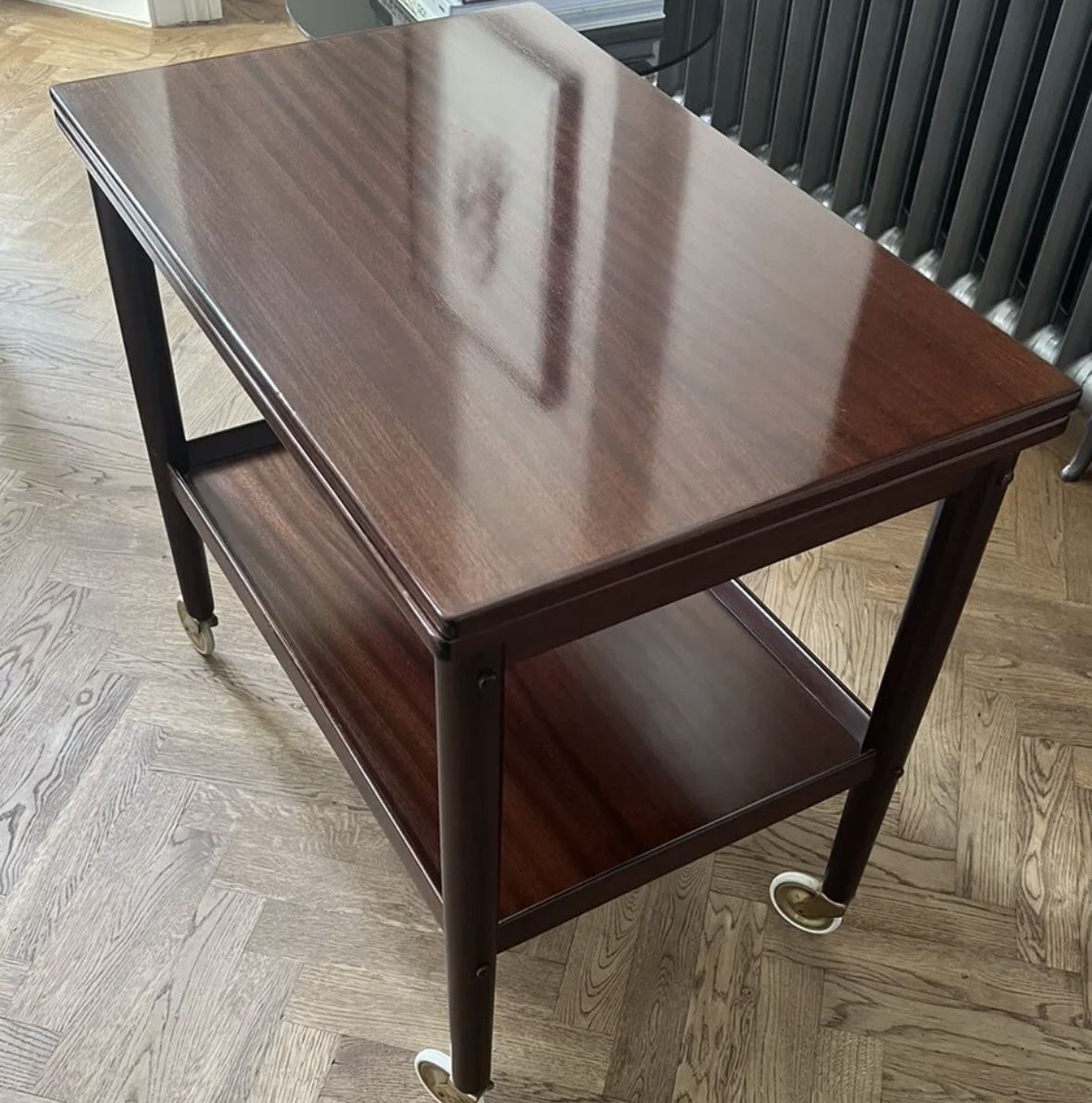 Danish Serving Trolley By Ole Wanscher For P. Jeppensens Mobelfabrik, 1960s photo vintage