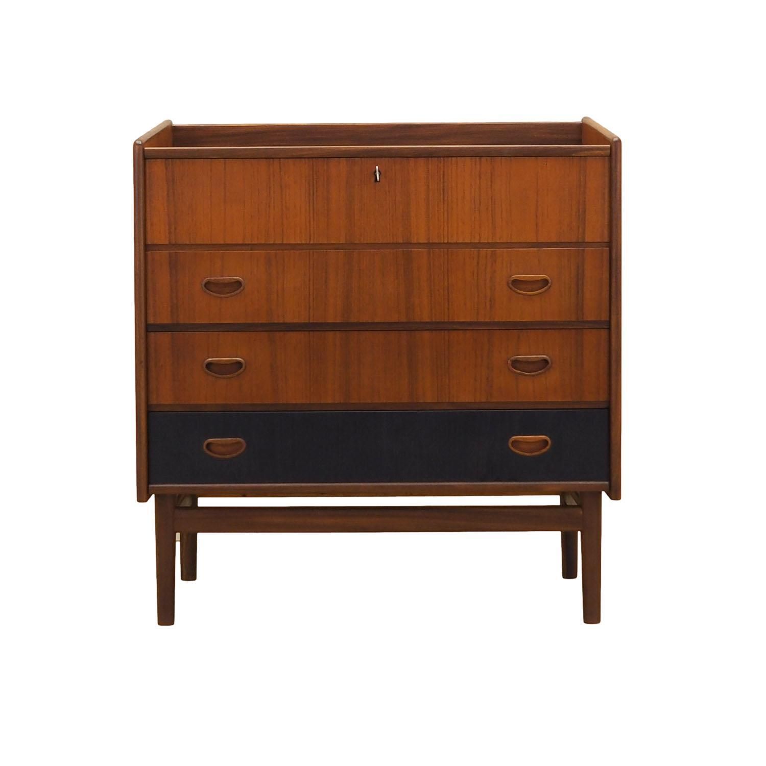 Teakhouten Kaptafel, Deens Design, Jaren 1970, Vervaardigd In Denemarken