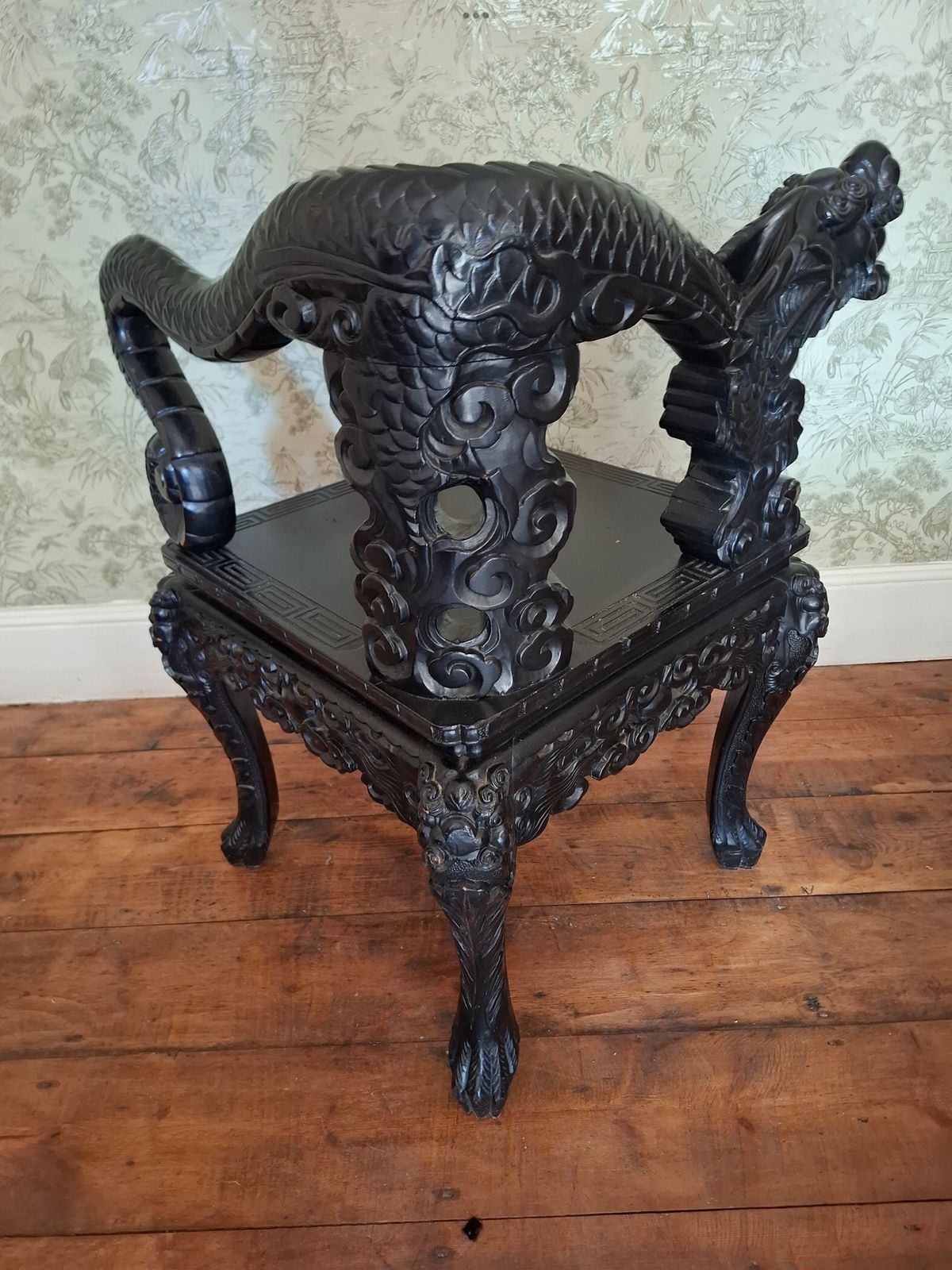 Qing Dynasty 19th Century Chinese Dragon Chair photo for sale