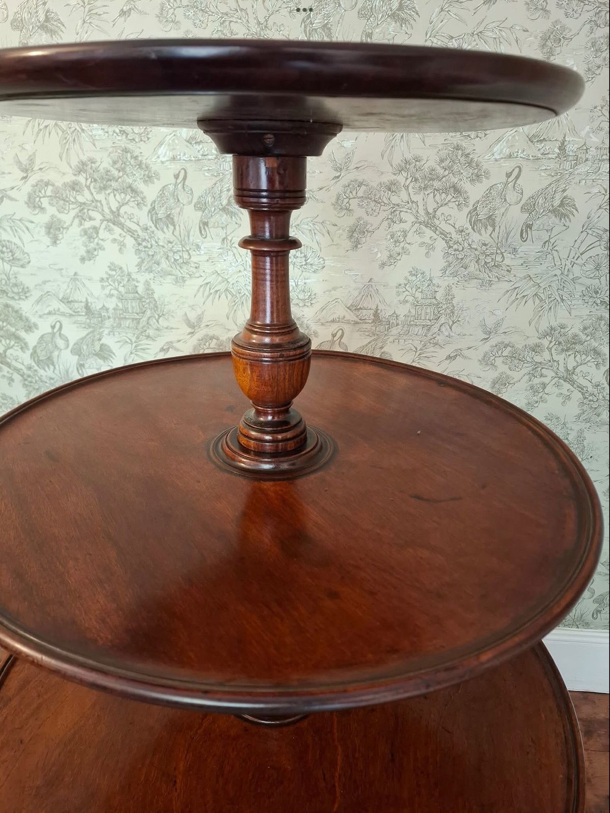 18th Century Georgian Mahogany 3 Tier Spinning Dumb Waiter photo furniture