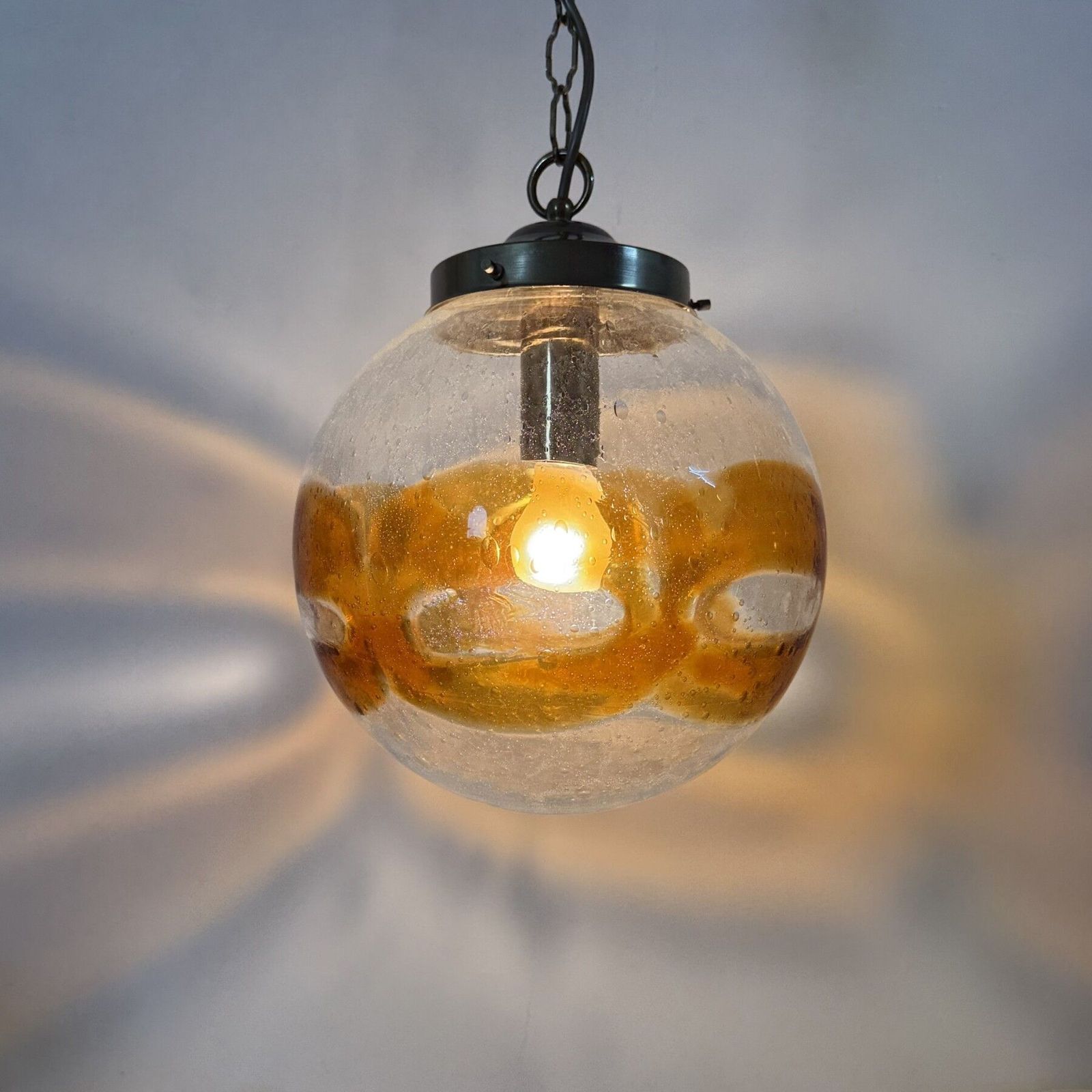 Vintage Murano Glazen Italiaanse Hanglamp, Jaren 1970 photo furniture