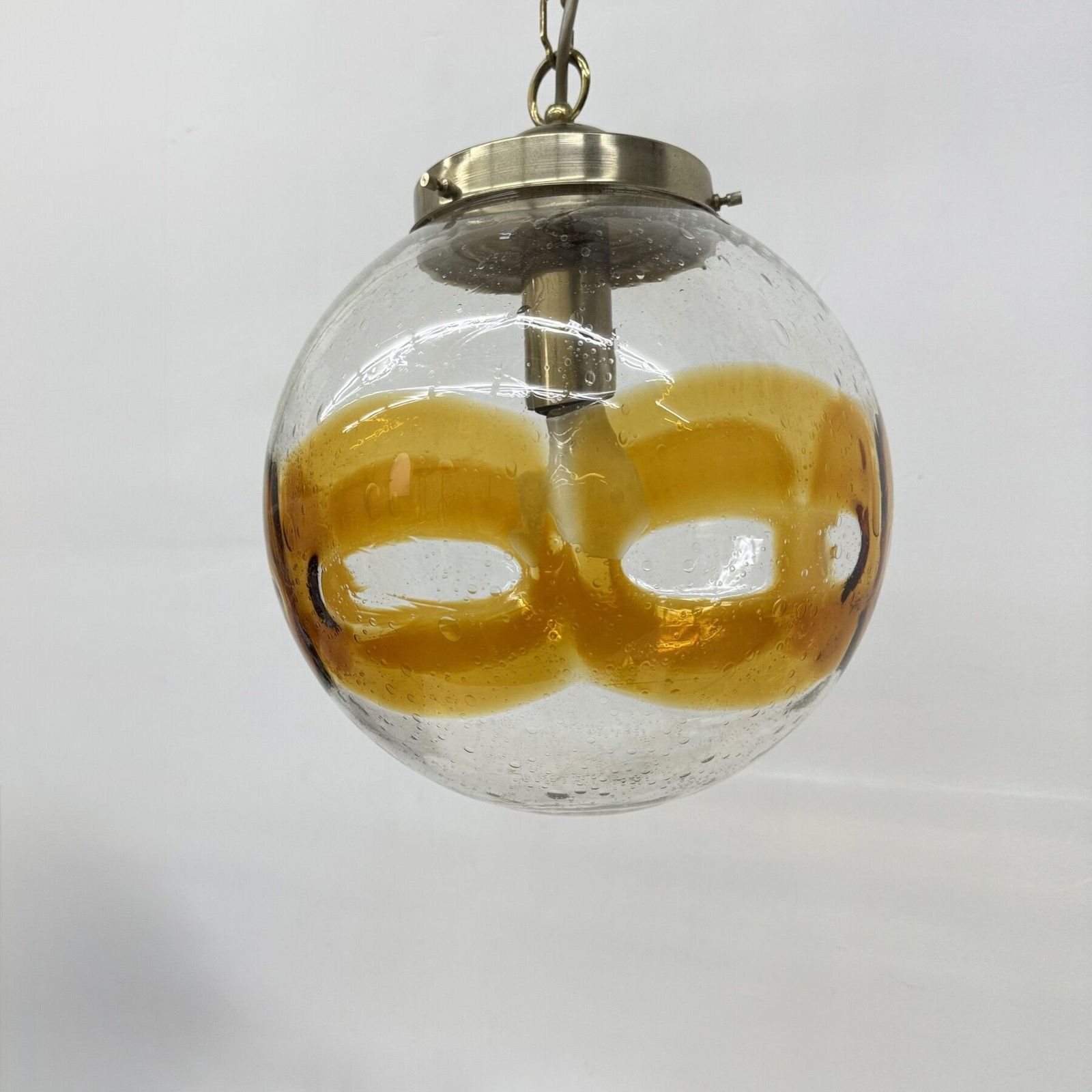 Vintage Murano Glazen Italiaanse Hanglamp, Jaren 1970 photo for sale