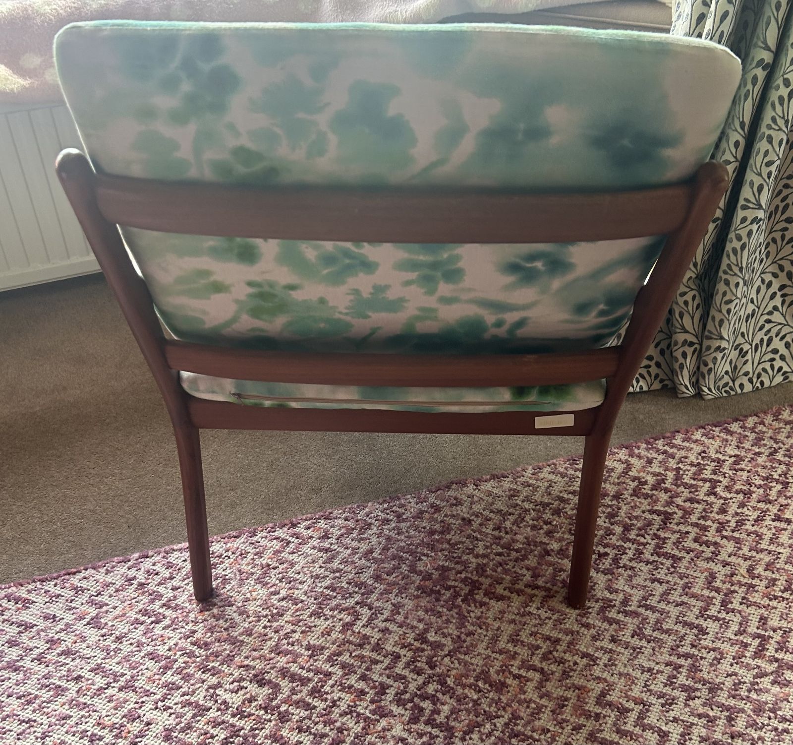 Illums Bolighus København Danish Chair With Designers Guild Covered Seating And Back Pads photo for sale