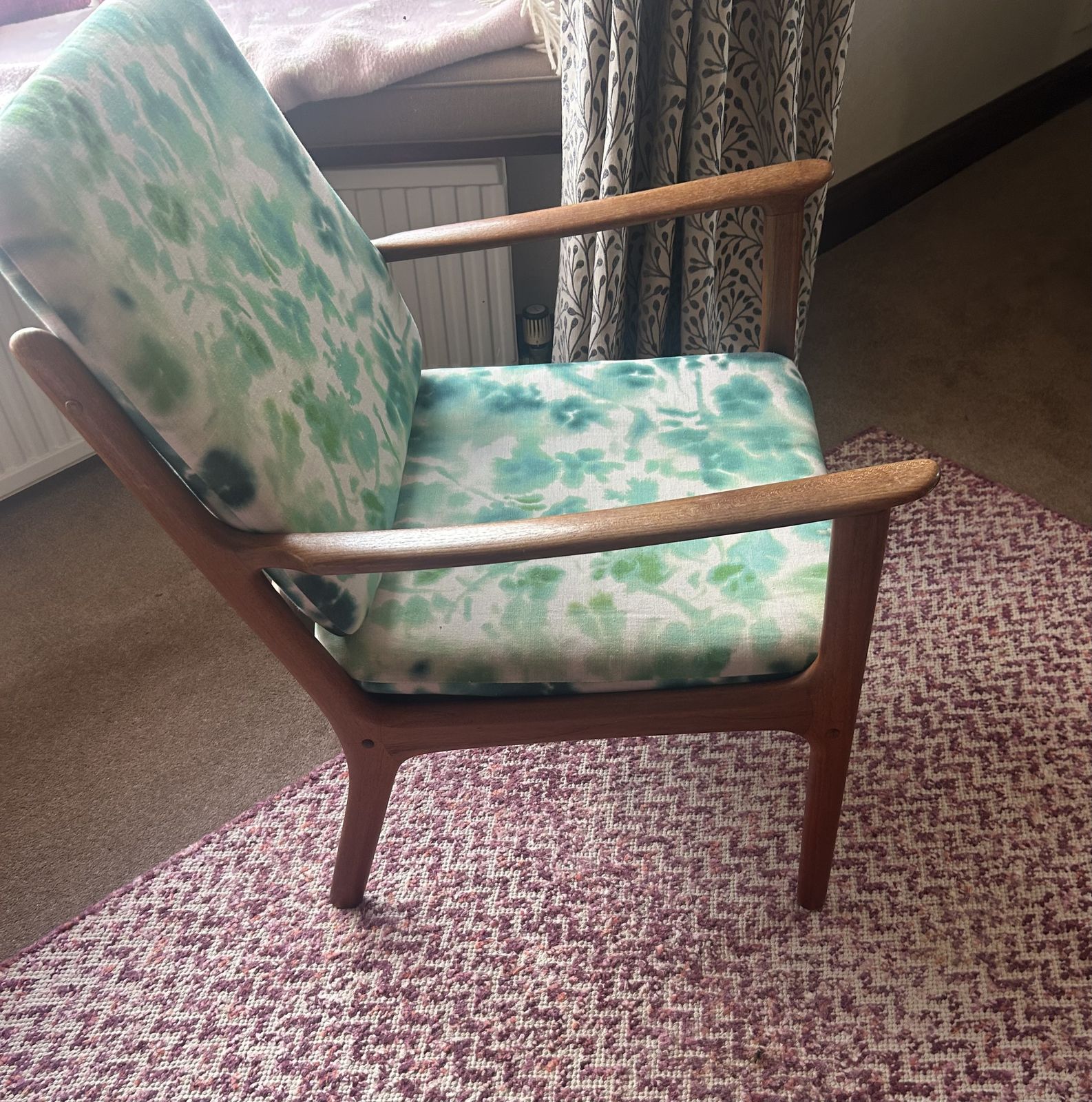 Illums Bolighus København Danish Chair With Designers Guild Covered Seating And Back Pads photo vinterior