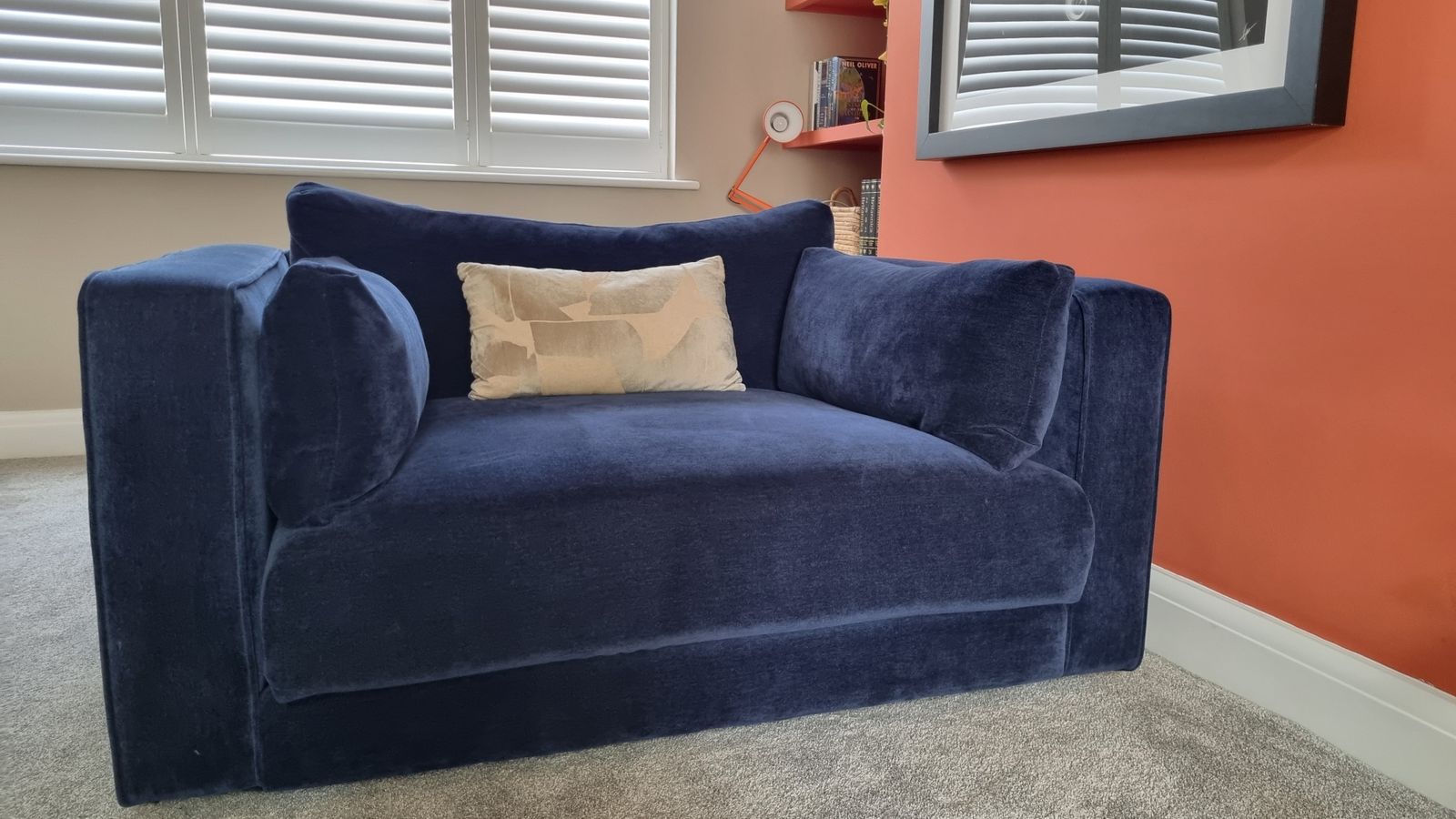 Sofology Brantwood Loveseat – Navy Blue Fabric – Excellent Condition – Original Rrp1399