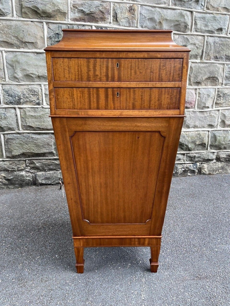Antique Mahogany Pedestal Collectors Cabinet photo for sale