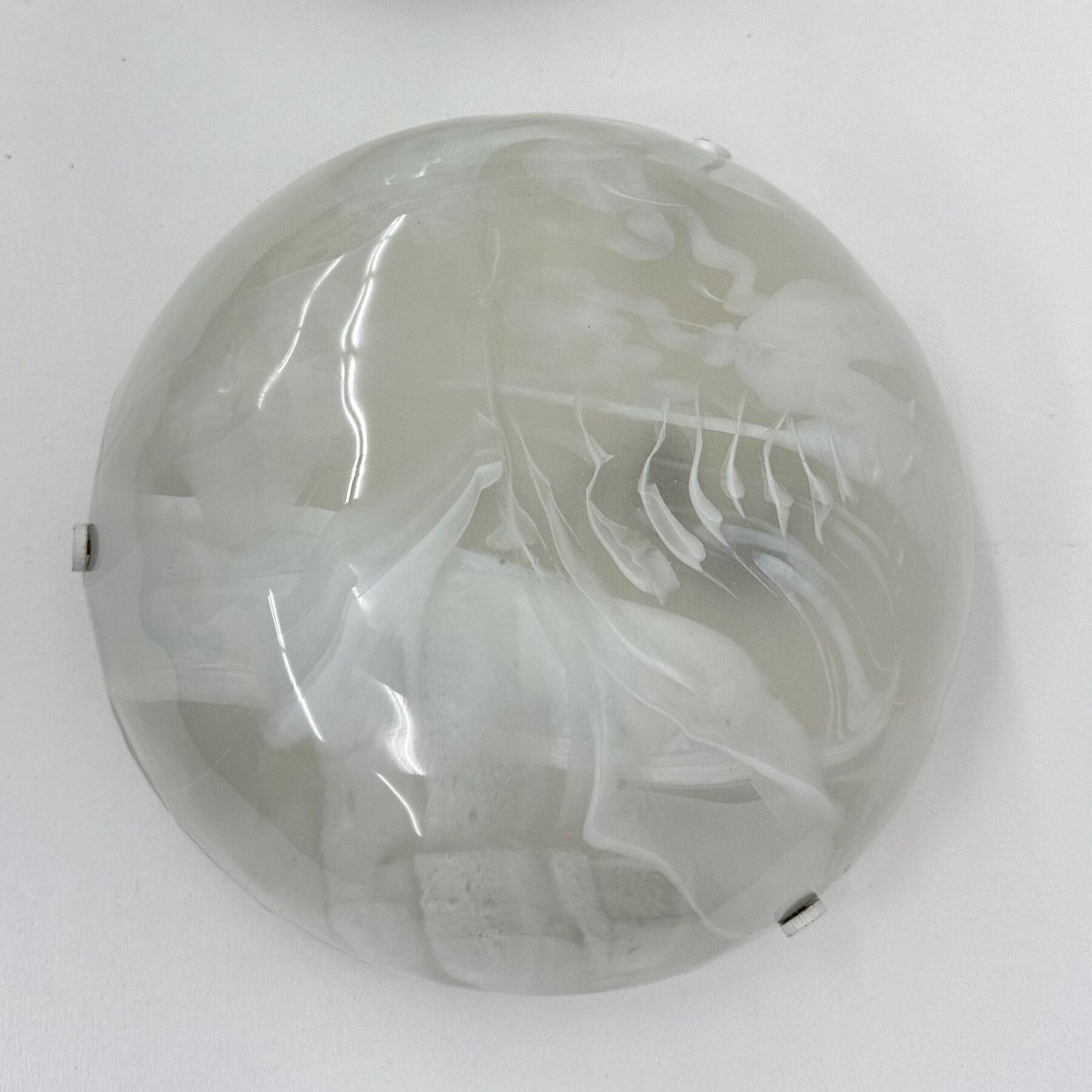 Pair Of Hillebrand Flush Mount Murano Glass , 1970s photo Lighting