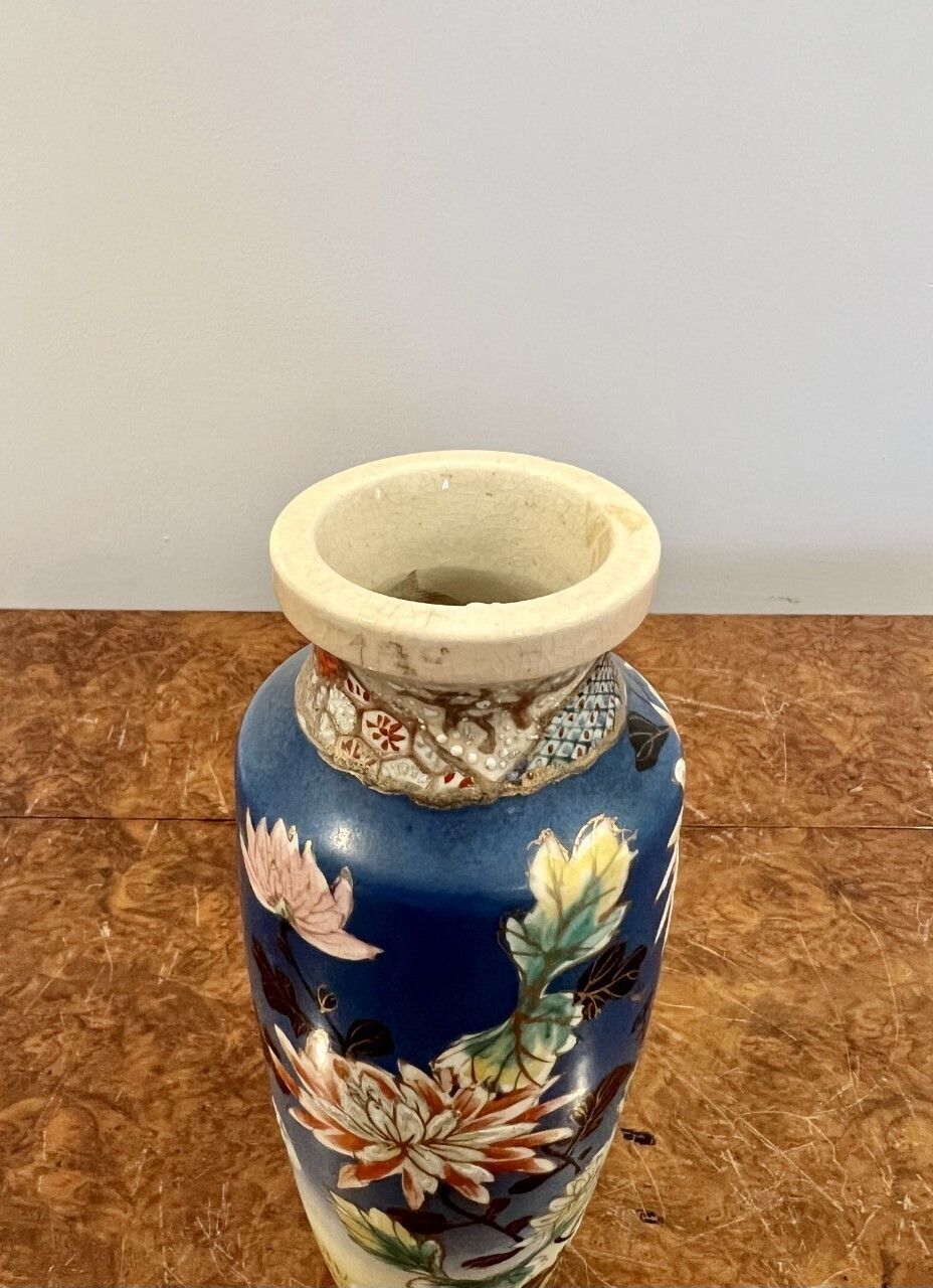 Large Pair Of Antique Japanese Satsuma Vases photo for sale