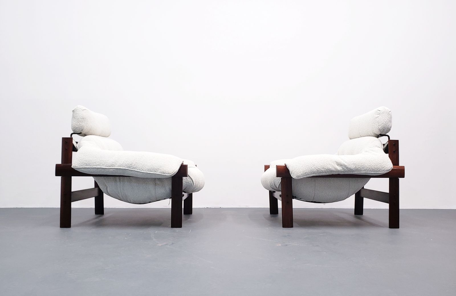 Percival Lafer Armchair And Footstool, Model Mp41 In Premium Ivory Boucle photo 6000.0