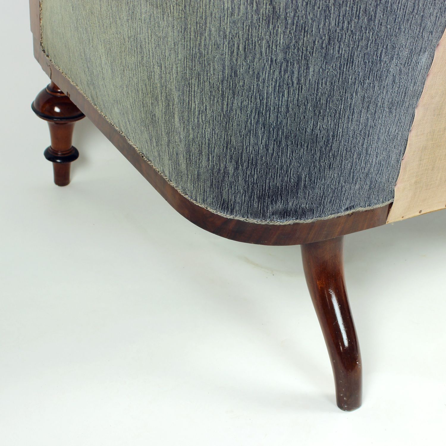 photo buy Unique Biedermeier Sofa In Original Fabric And Walnut Veneer, Vienna, Austria Circa 1825
