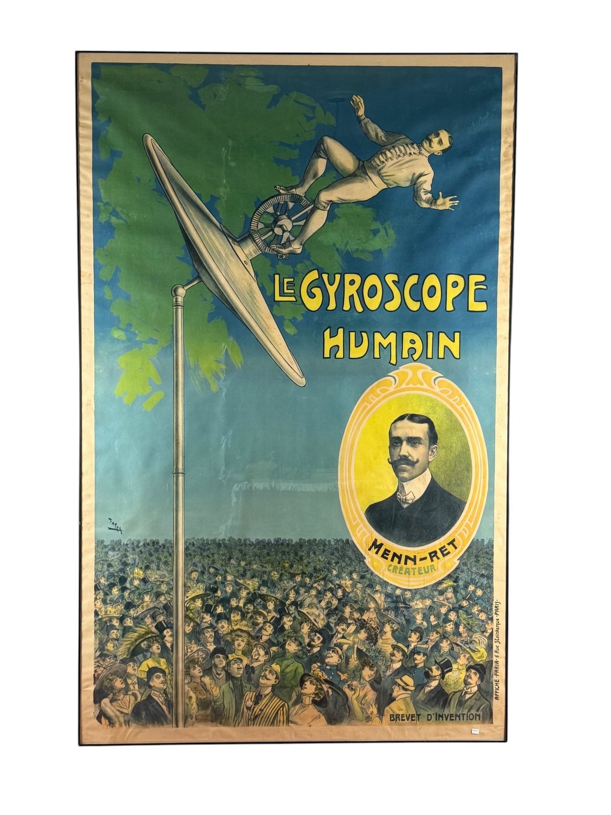 photo for sale Candido Aragonez De Faria, Le Gyroscope Humain, Original Affiche, C. 1910
