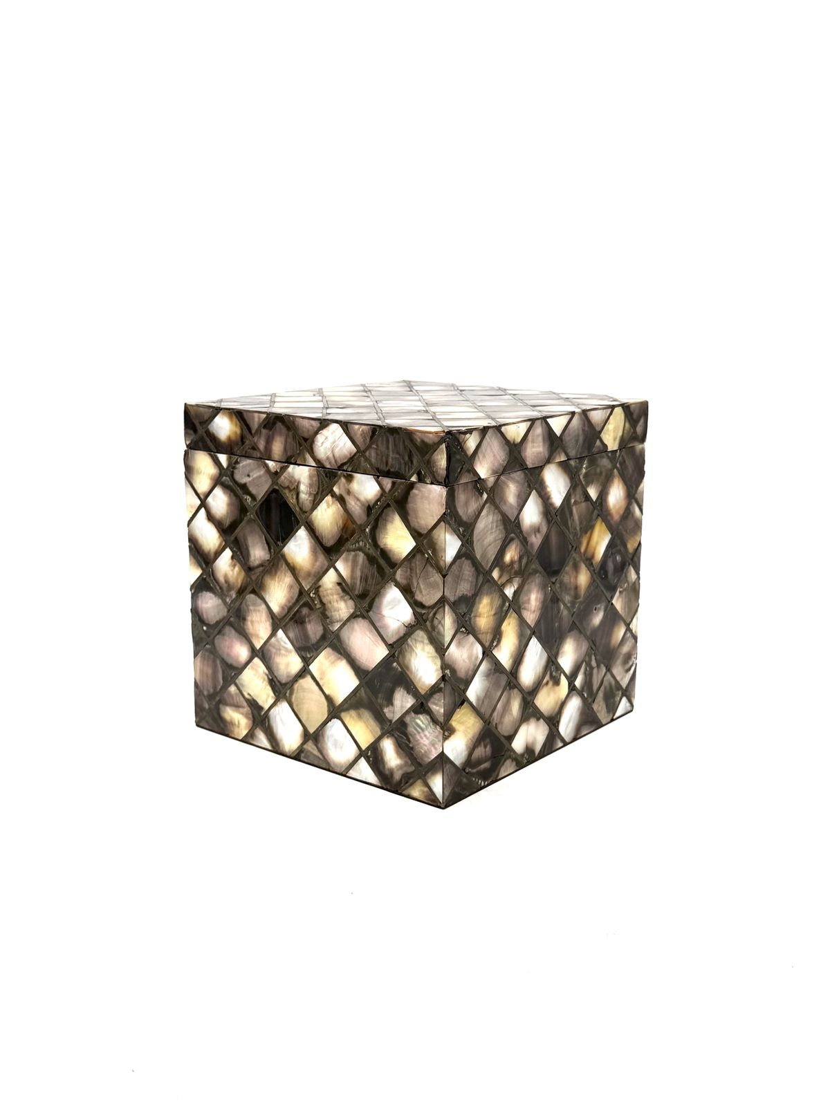 Mid Century Mother Of Pearl Flakes Ice Bucket, Italy 1950s photo for sale