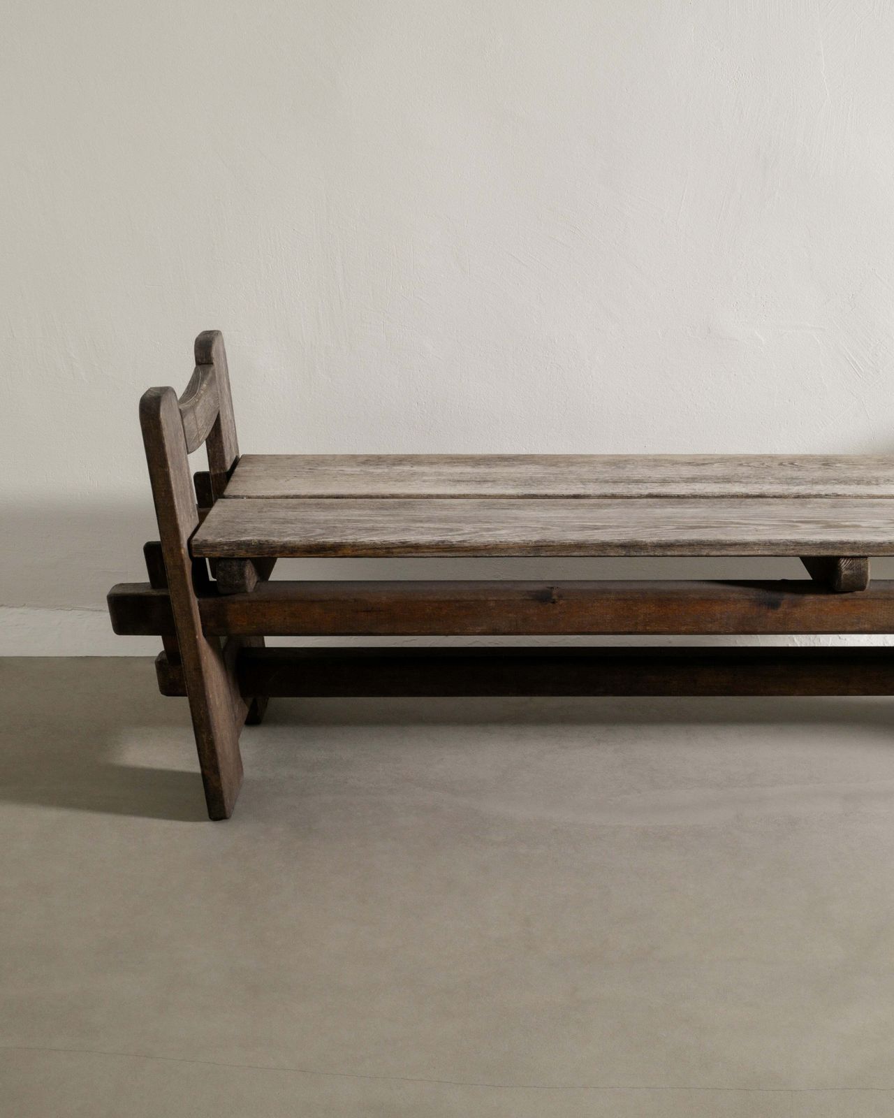 Swedish Mid Century Modern Wooden "Skoga" Bench In Stained Pine By Axel Einar Hjorth For Nordiska Kompaniet, 1930s photo 28500.0