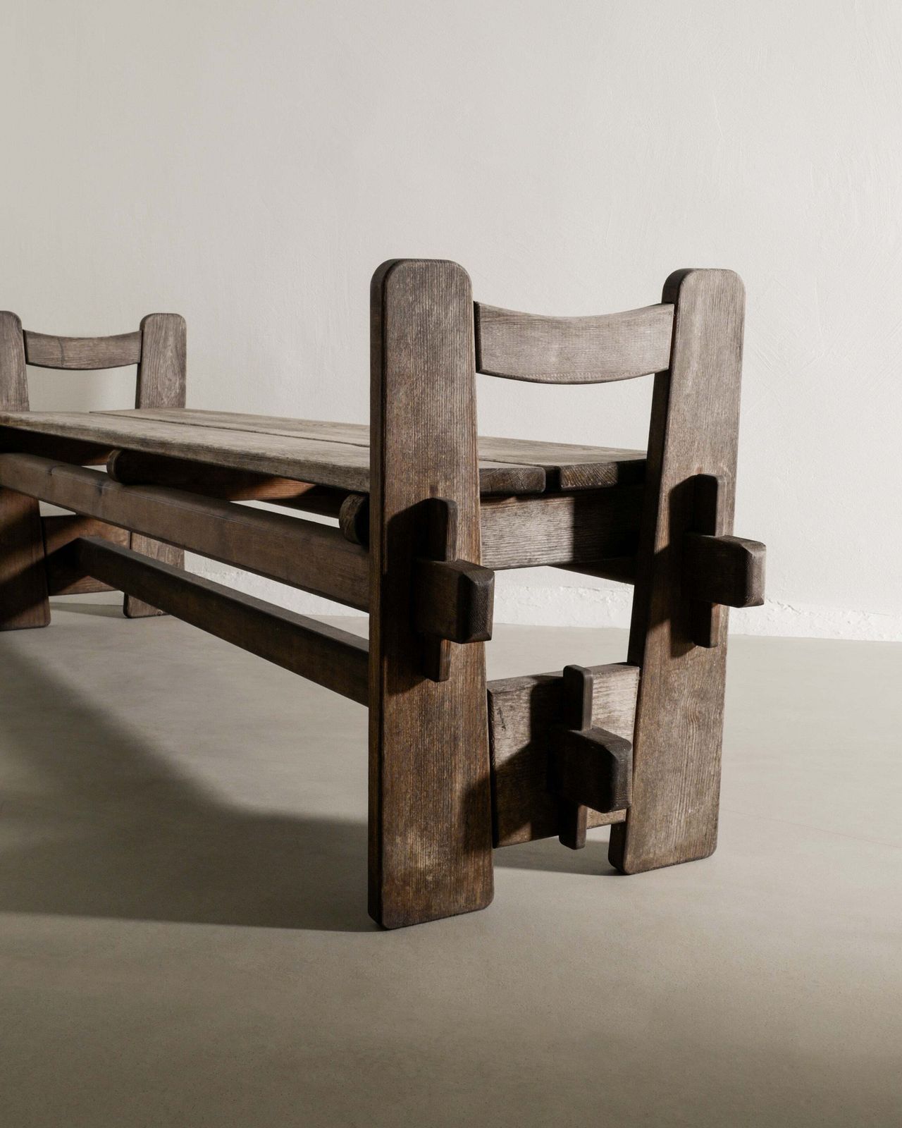 Swedish Mid Century Modern Wooden "Skoga" Bench In Stained Pine By Axel Einar Hjorth For Nordiska Kompaniet, 1930s photo buy