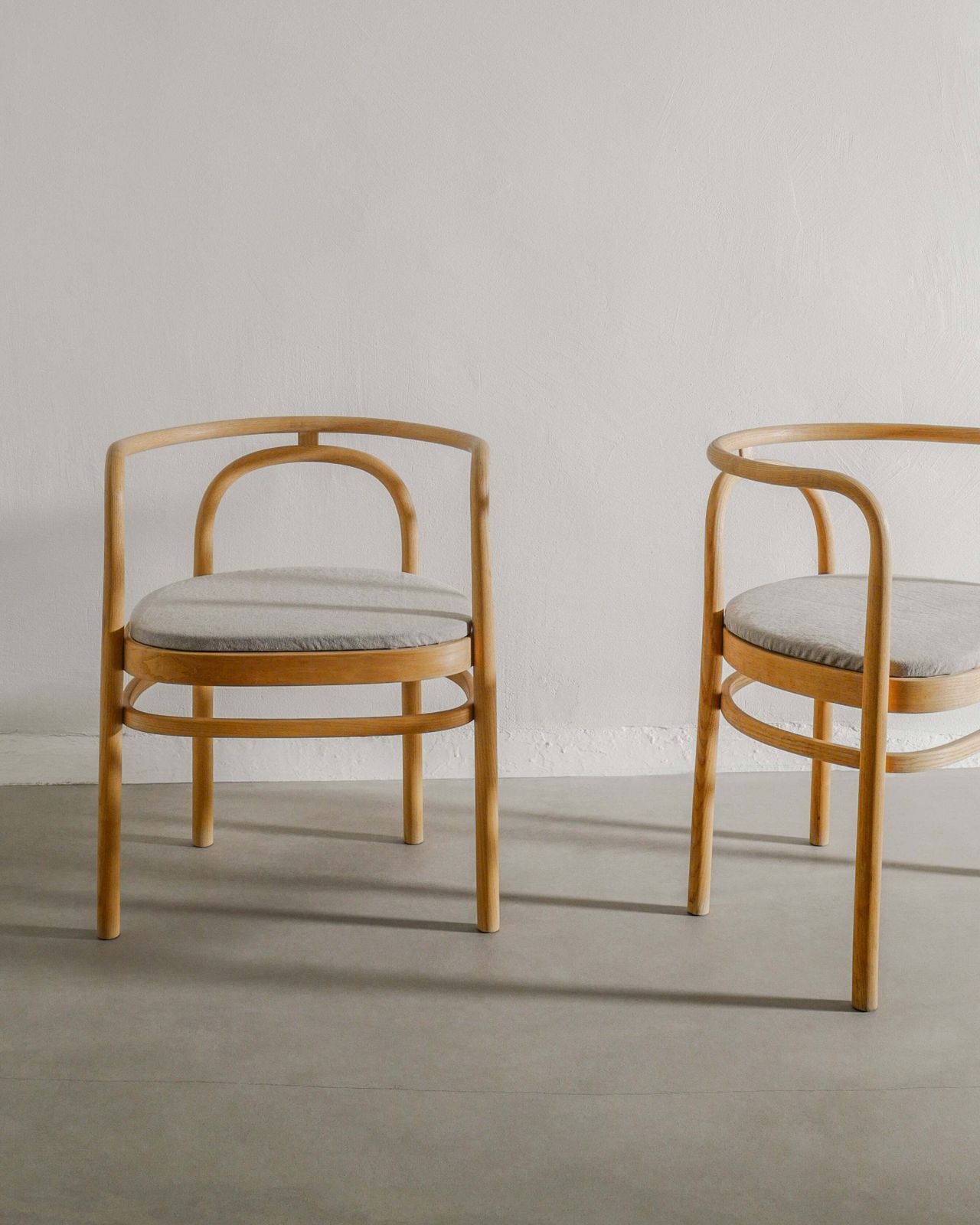 Danish Mid Century Modern Sculptural Wooden "Pk 15" Armchairs In Ash By Poul Kjærholm, 1990s photo for sale