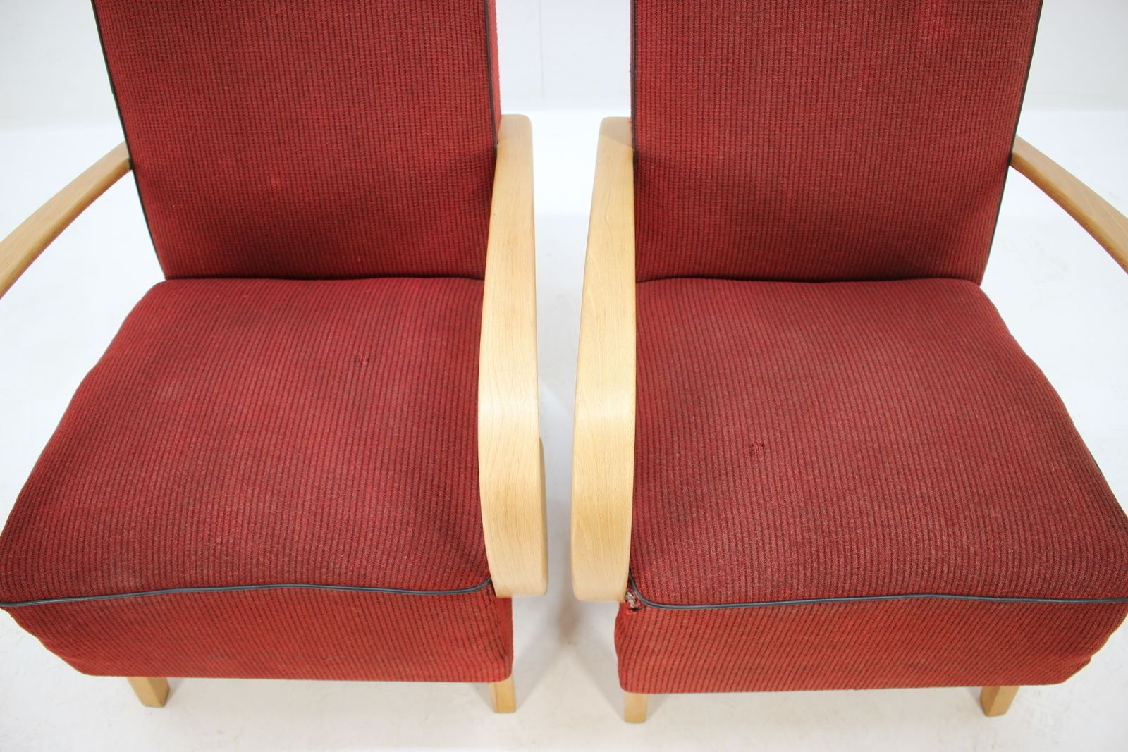 Furniture Set Of Two Retro Armchairs By Jindřich Halabala, 1950s photo