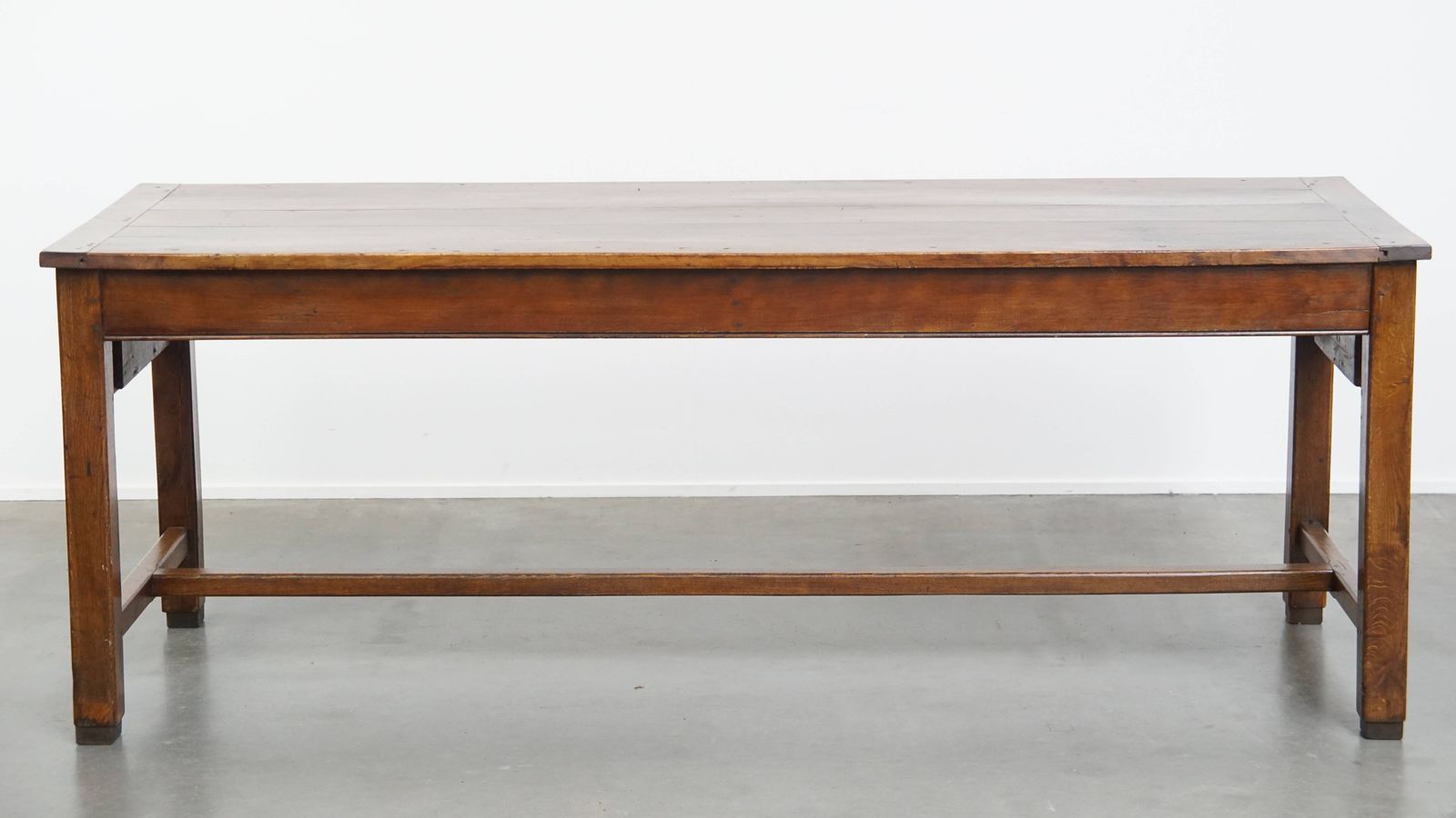 Beautiful Antique French Dining Table Made Of Fruit Wood From The 18th Century With 2 Drawers And A Beautiful Patina photo Furniture