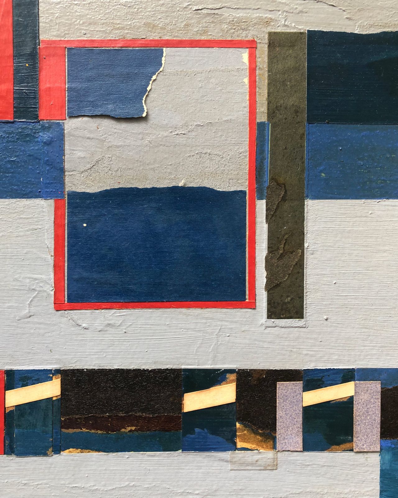 Large 1964 Oil/Collage On Board By Important English Abstractionist photo for sale