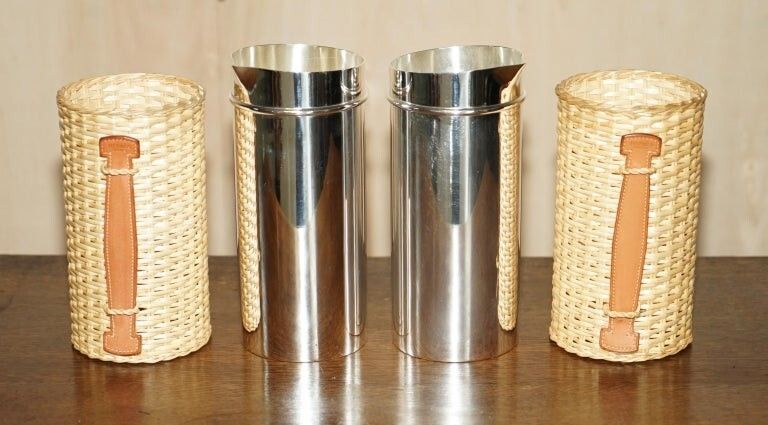 Fine Important Lady De Rothschild Hermes Paris Farming Wicker Chrome Picnic Set photo for sale