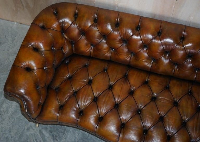 55000.0 Fine Important Restored Pair Of Antique Howard & Sons Leather Chesterfield Sofas photo