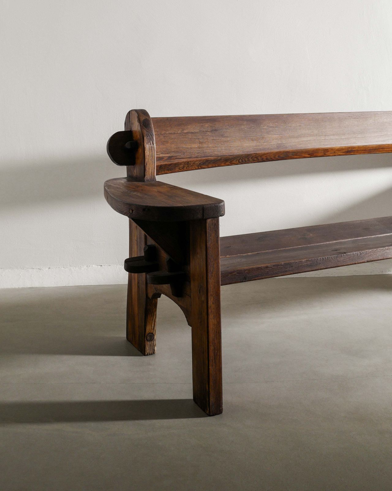 Swedish Mid Century Wooden Dark Brown Pine "Berga" Sofa By David Rosén For Nordiska Kompaniet Sweden, 1930s photo furniture
