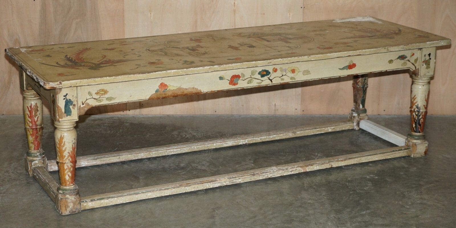 Important Antique Georgian Chinoiserie Circa 1800 Chinese Refectory Dining Table photo furniture